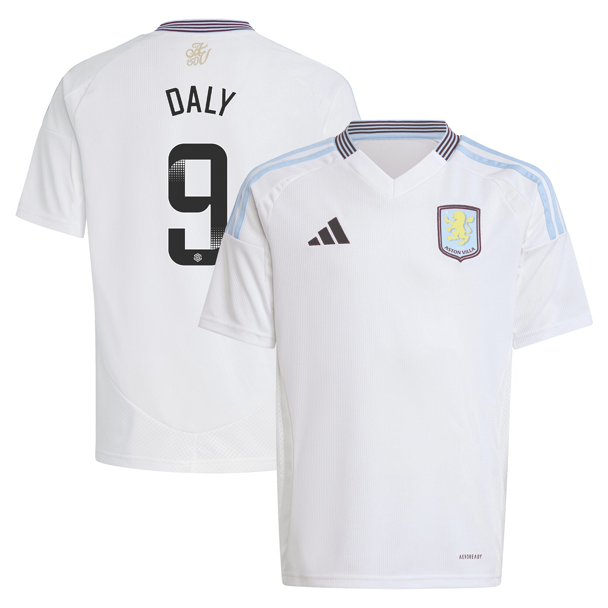 Aston Villa aston villa wsl adidas away shirt 2024-25 – kids with daly 9 printing Collection | AVFC Jerseys & Fan Gear