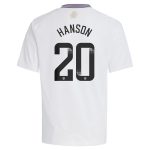 Aston Villa aston villa wsl adidas away shirt 2024-25 – kids with hanson 20 printing Collection | AVFC Jerseys & Fan Gear