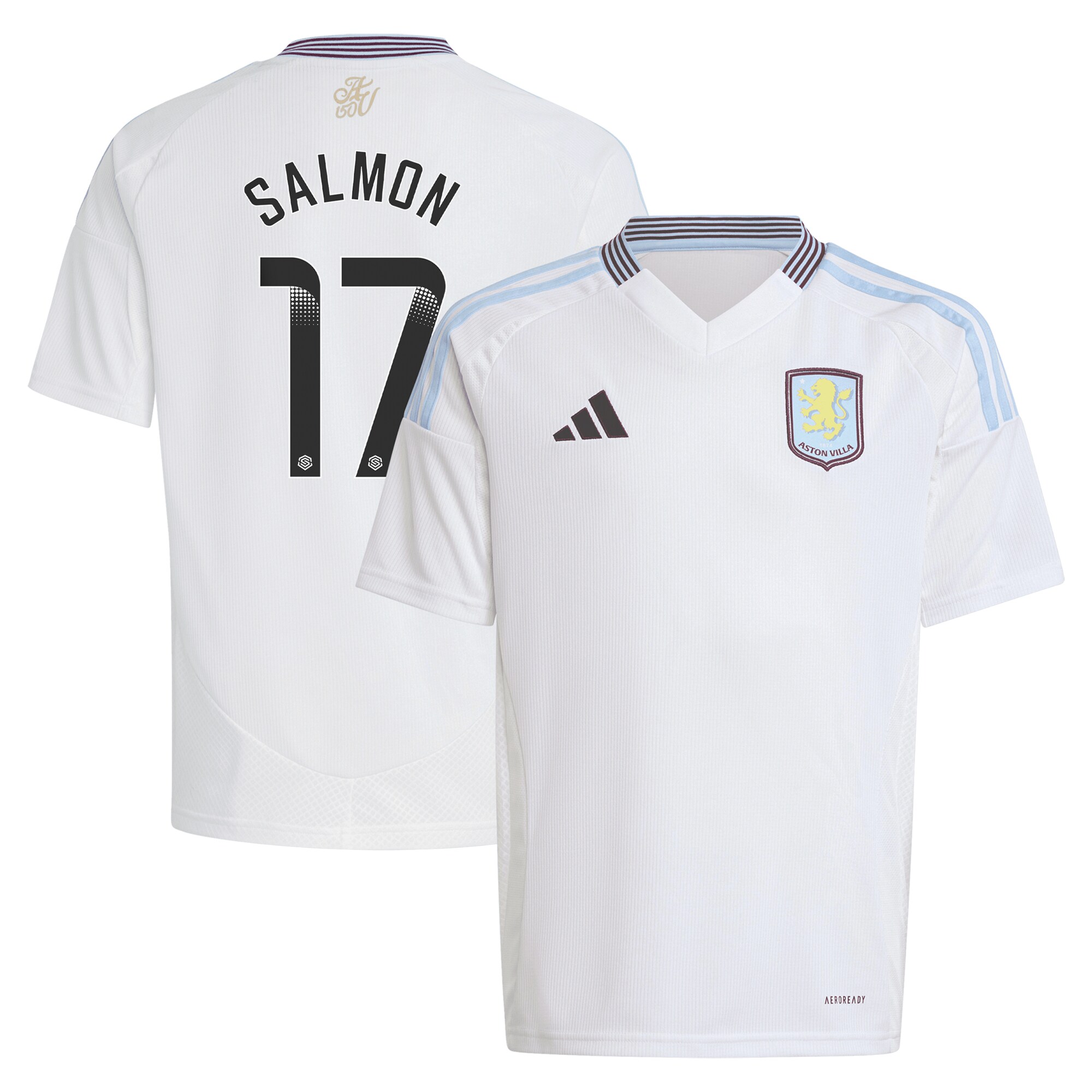 Aston Villa aston villa wsl adidas away shirt 2024-25 – kids with salmon 17 printing Collection | AVFC Jerseys & Fan Gear