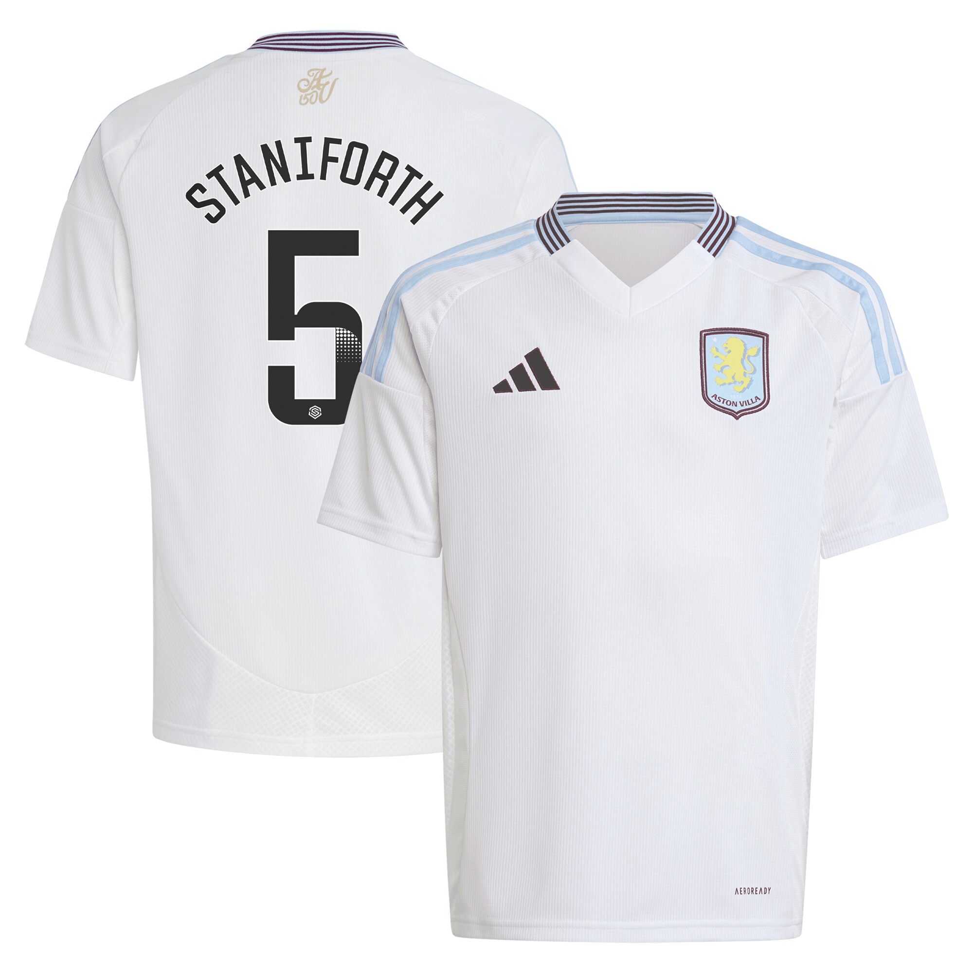 Aston Villa aston villa wsl adidas away shirt 2024-25 – kids with staniforth 5 printing Collection | AVFC Jerseys & Fan Gear