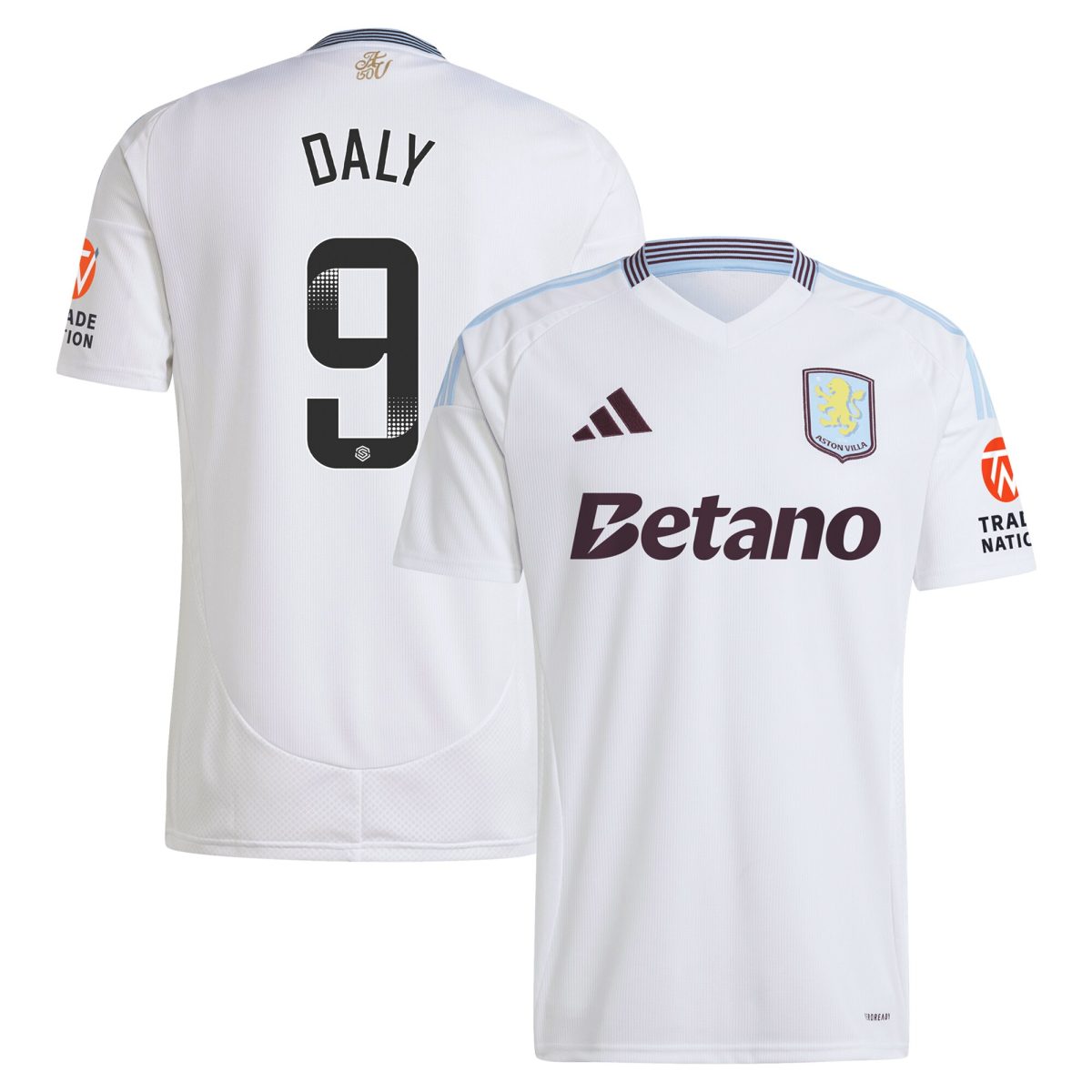 Aston Villa aston villa wsl adidas away shirt 2024-25 with daly 9 printing Collection | AVFC Jerseys & Fan Gear