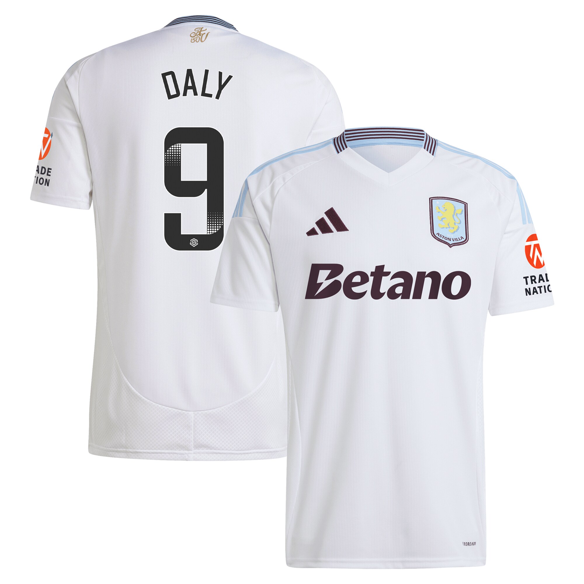 Aston Villa aston villa wsl adidas away shirt 2024-25 with daly 9 printing Collection | AVFC Jerseys & Fan Gear