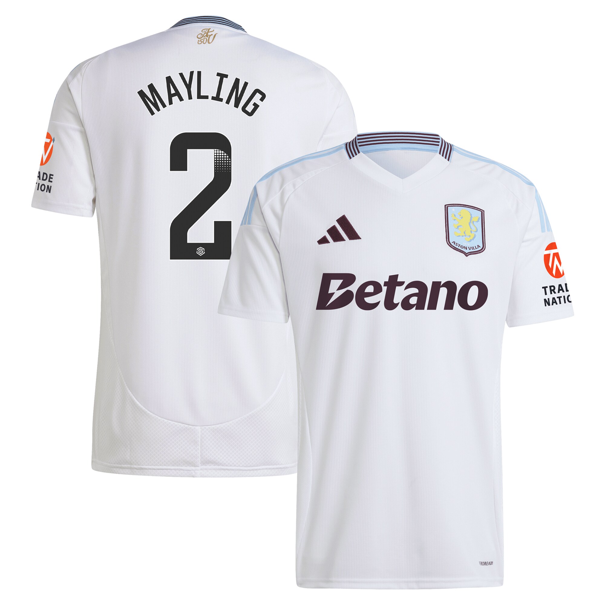 Aston Villa aston villa wsl adidas away shirt 2024-25 with mayling 2 printing Collection | AVFC Jerseys & Fan Gear