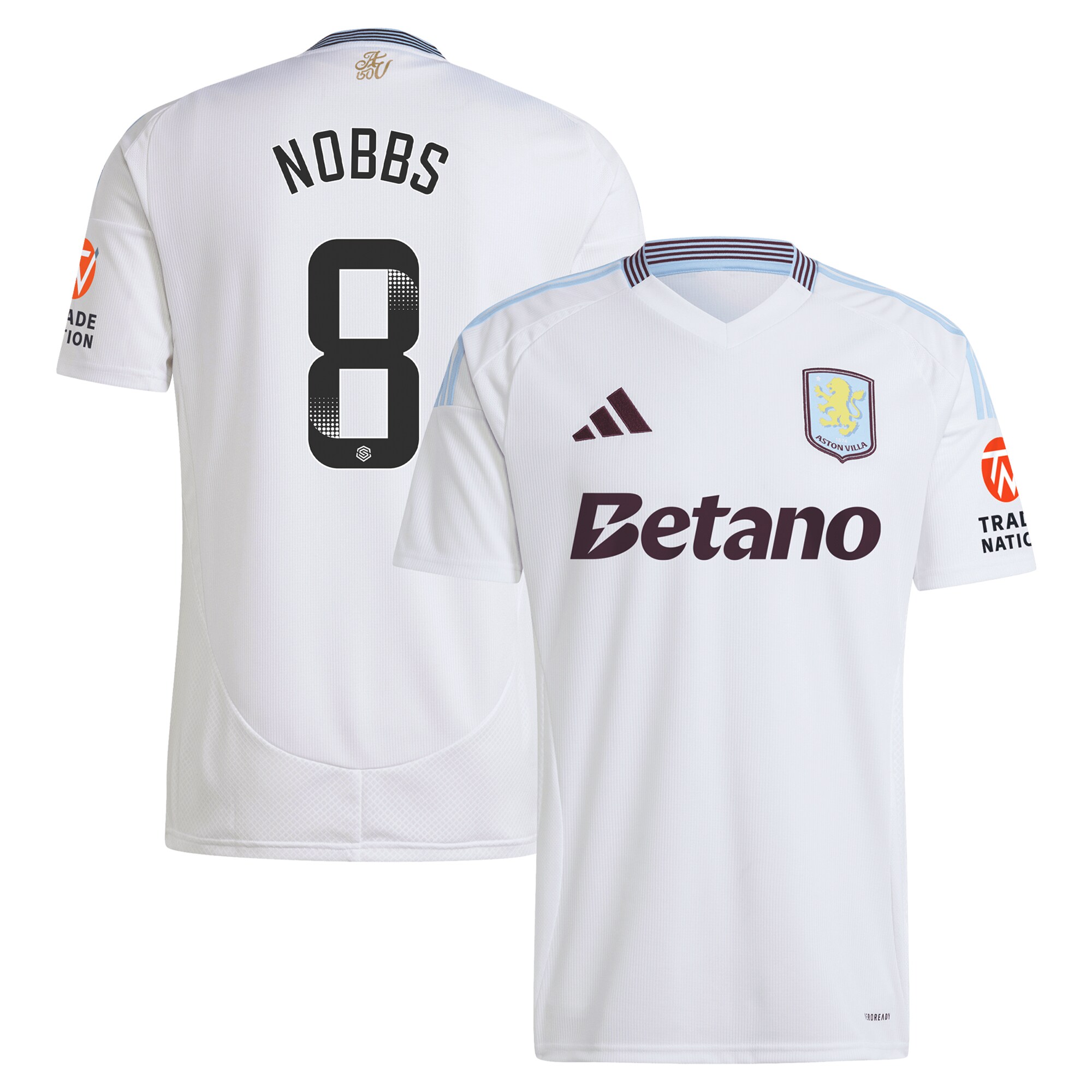 Aston Villa aston villa wsl adidas away shirt 2024-25 with nobbs 8 printing Collection | AVFC Jerseys & Fan Gear