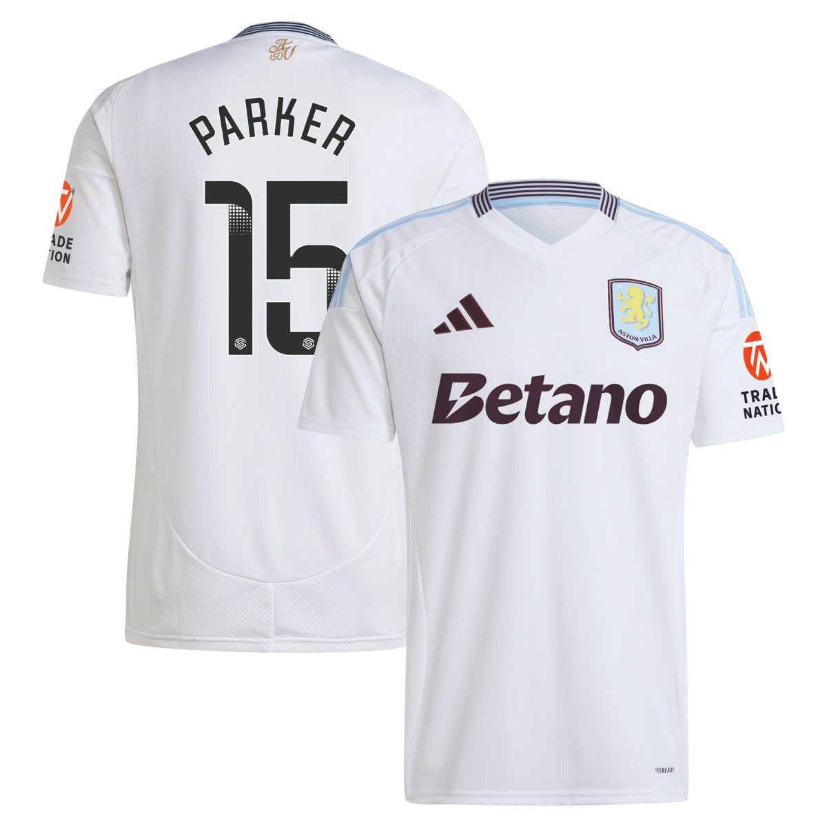 Aston Villa aston villa wsl adidas away shirt 2024-25 with parker 15 printing Collection | AVFC Jerseys & Fan Gear