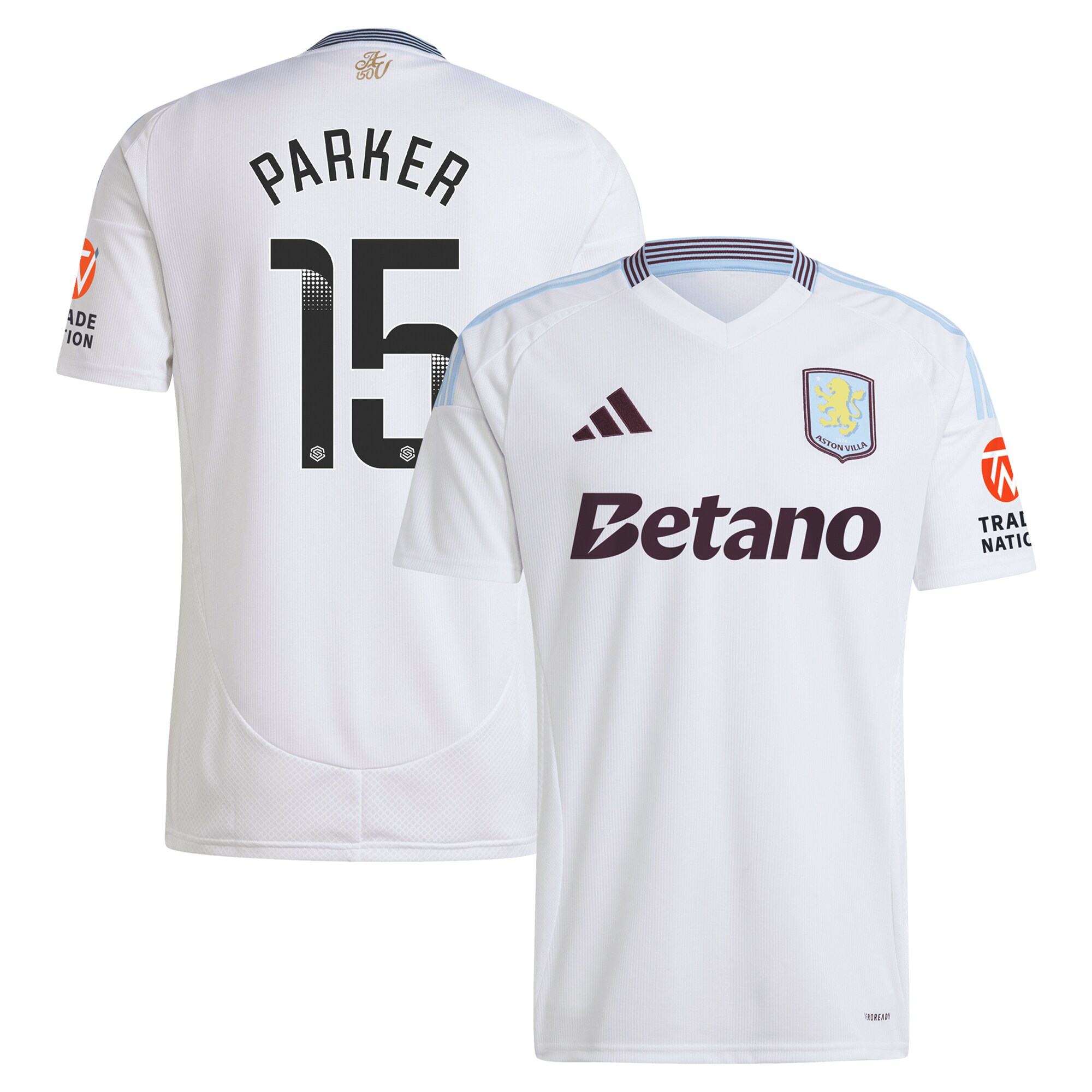 Aston Villa aston villa wsl adidas away shirt 2024-25 with parker 15 printing Collection | AVFC Jerseys & Fan Gear