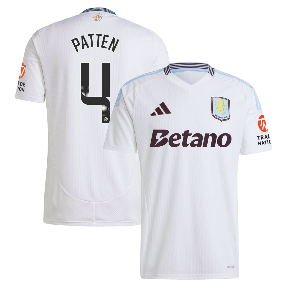 Aston Villa aston villa wsl adidas away shirt 2024-25 with patten 4 printing Collection | AVFC Jerseys & Fan Gear