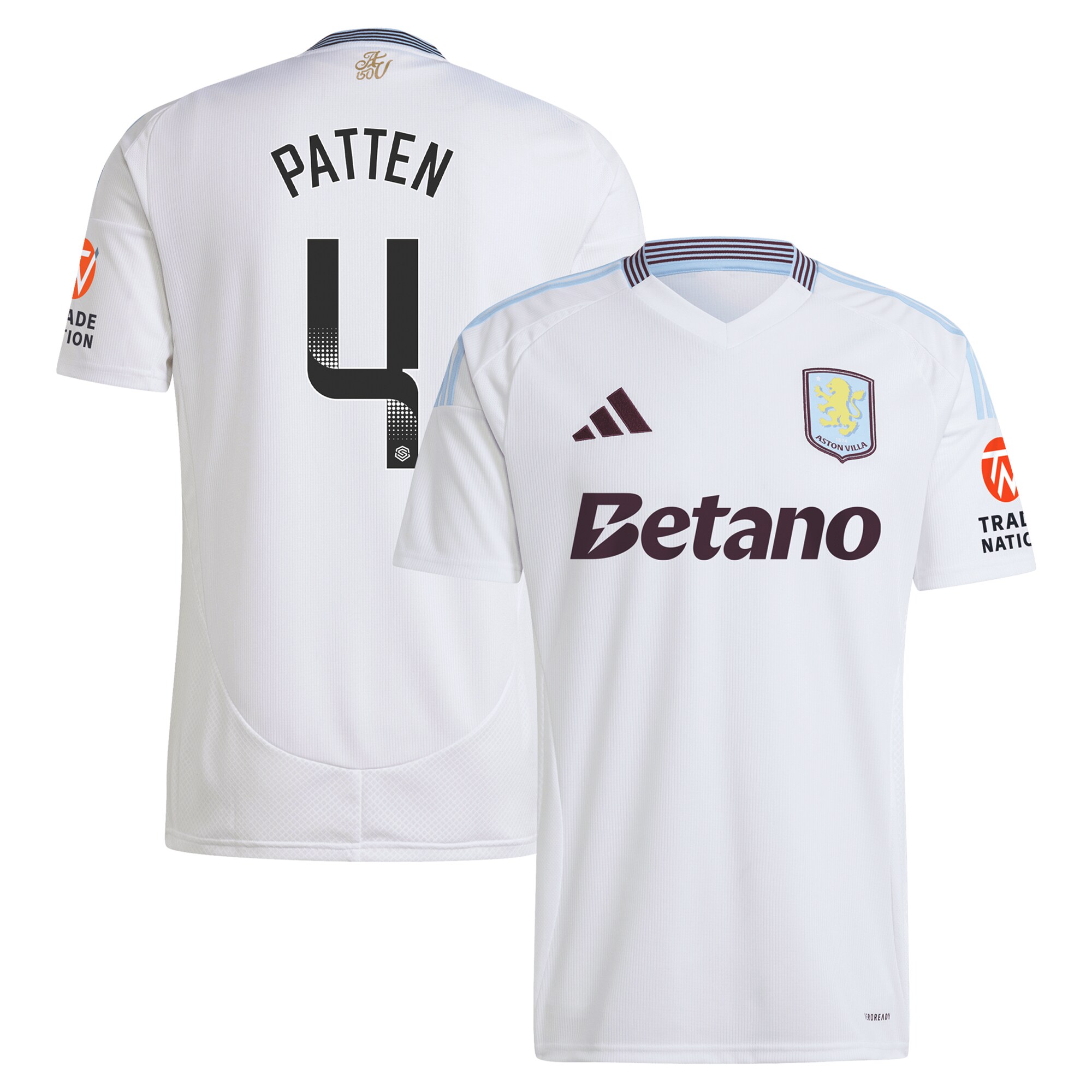 Aston Villa aston villa wsl adidas away shirt 2024-25 with patten 4 printing Collection | AVFC Jerseys & Fan Gear