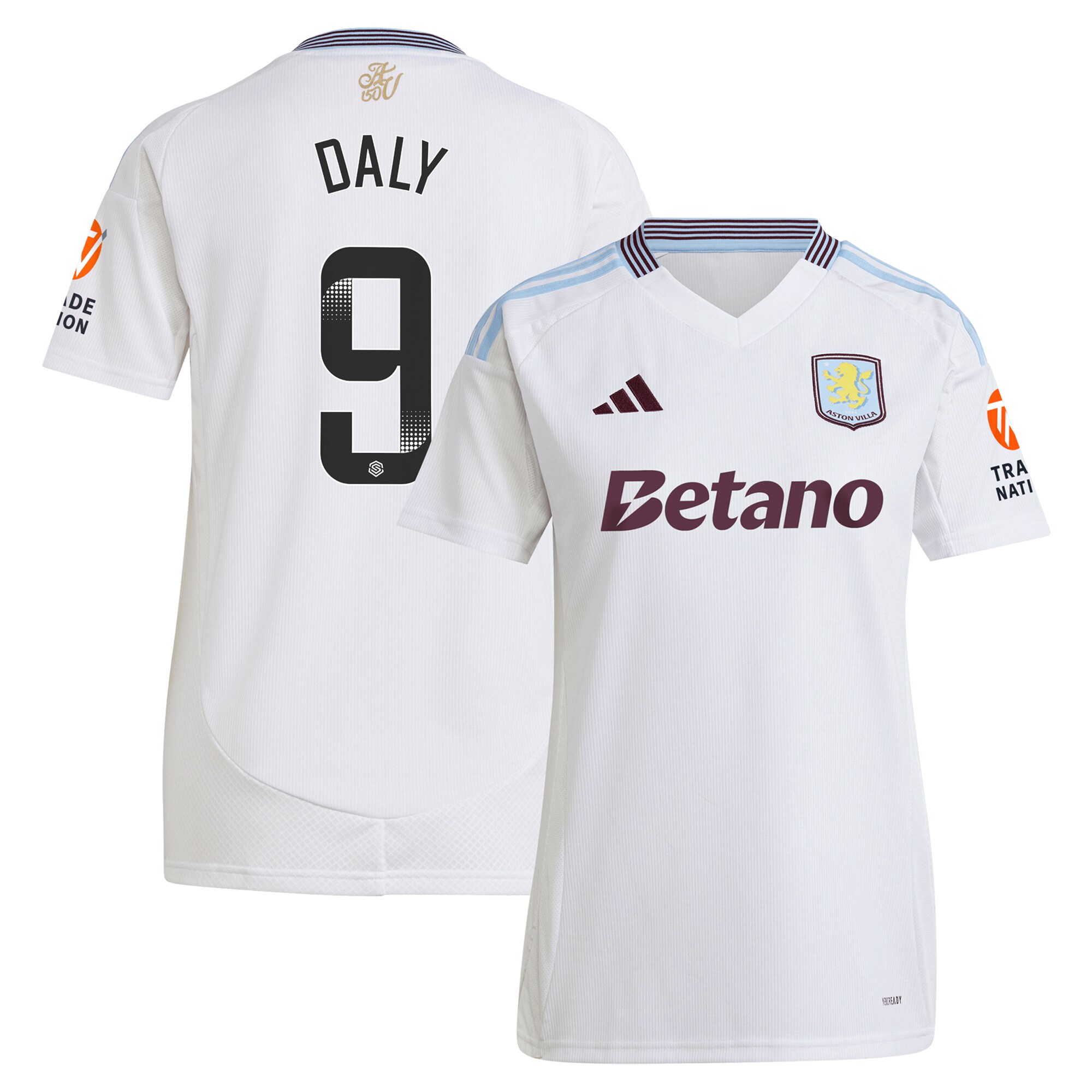 Aston Villa aston villa wsl adidas away shirt 2024-25 – womens with daly 9 printing Collection | AVFC Jerseys & Fan Gear