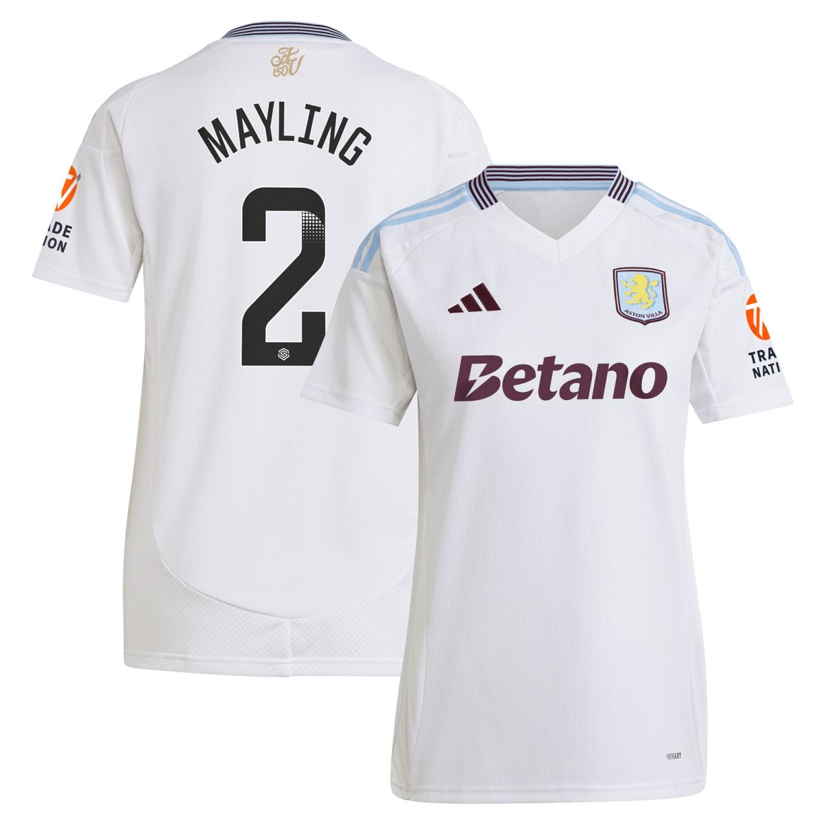 Aston Villa aston villa wsl adidas away shirt 2024-25 – womens with mayling 2 printing Collection | AVFC Jerseys & Fan Gear