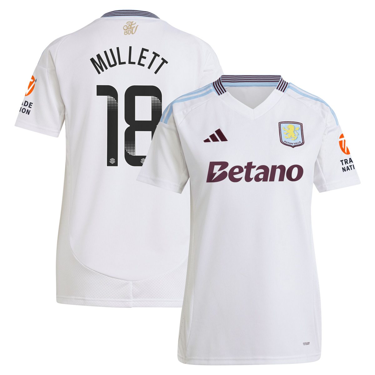 Aston Villa aston villa wsl adidas away shirt 2024-25 – womens with mullett 18 printing Collection | AVFC Jerseys & Fan Gear