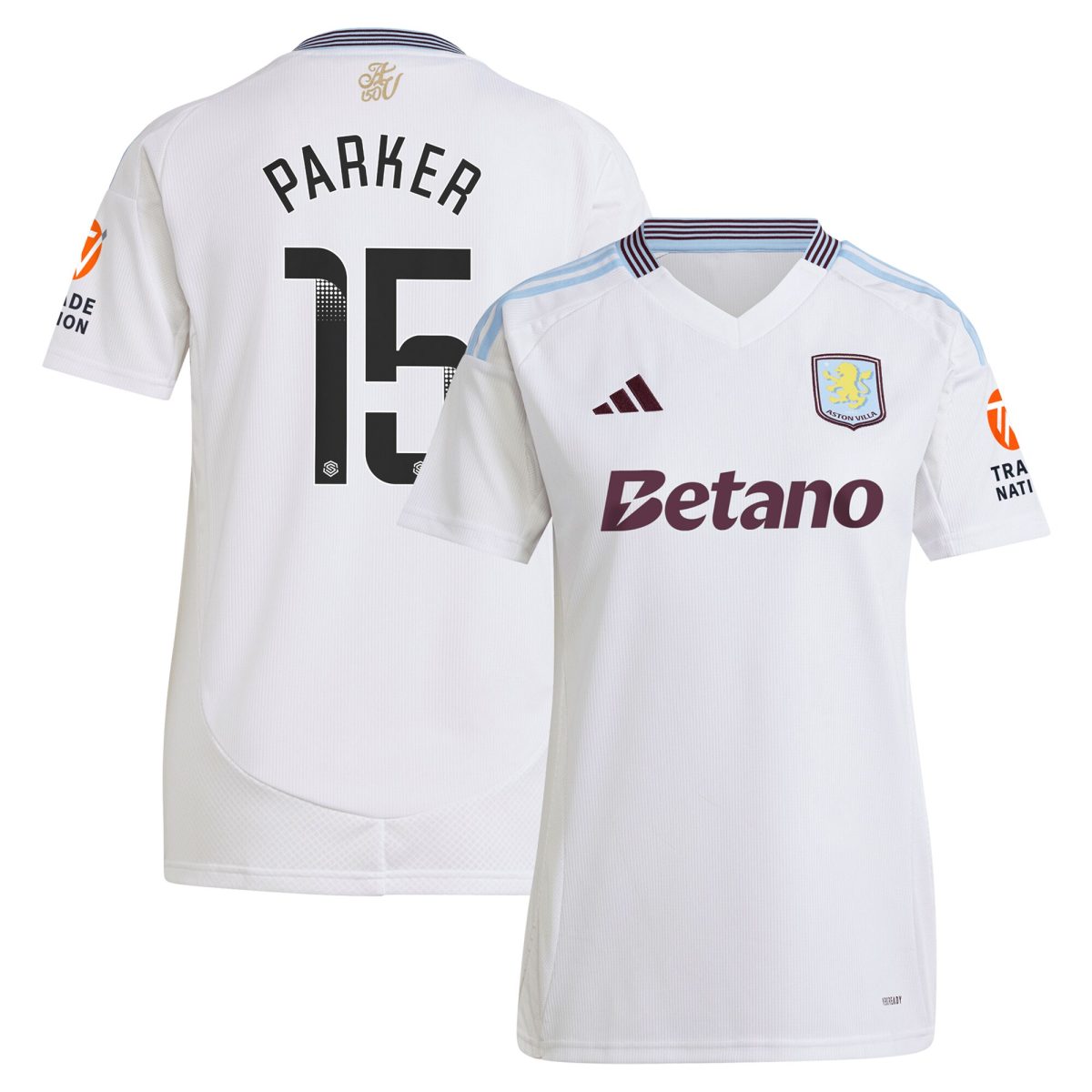 Aston Villa aston villa wsl adidas away shirt 2024-25 – womens with parker 15 printing Collection | AVFC Jerseys & Fan Gear