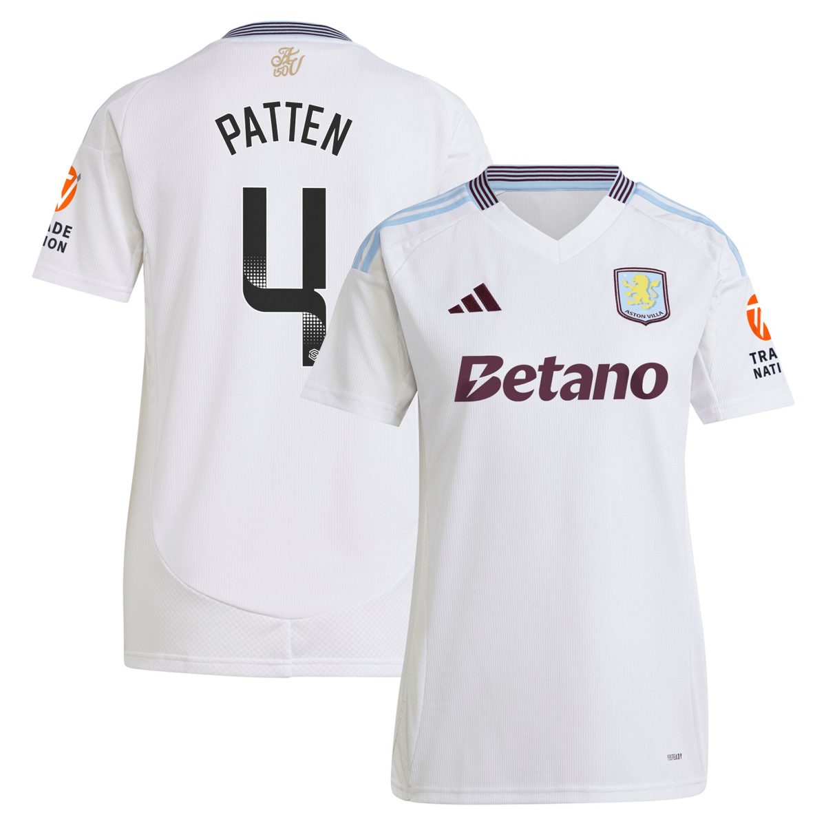 Aston Villa aston villa wsl adidas away shirt 2024-25 – womens with patten 4 printing Collection | AVFC Jerseys & Fan Gear