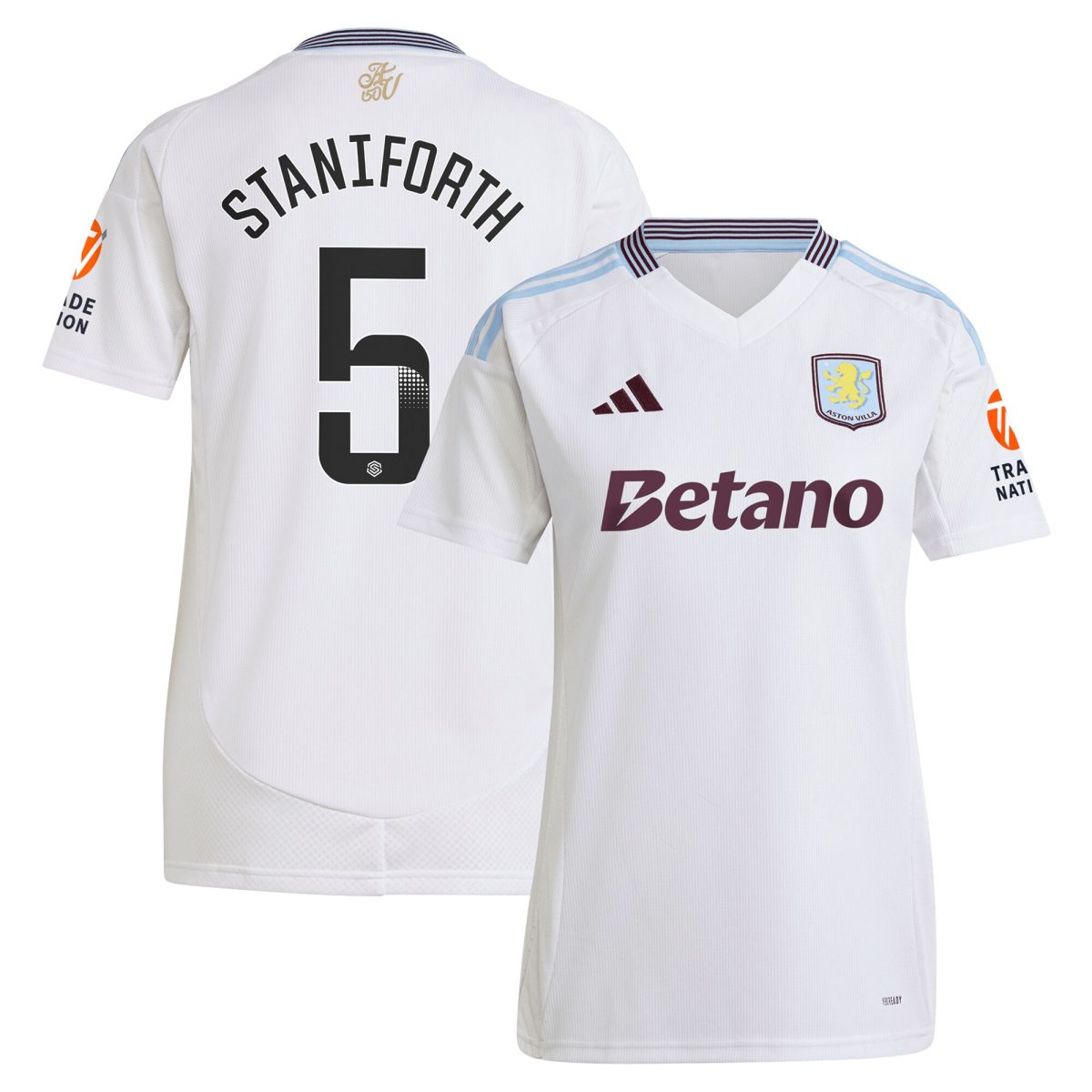 Aston Villa aston villa wsl adidas away shirt 2024-25 – womens with staniforth 5 printing Collection | AVFC Jerseys & Fan Gear