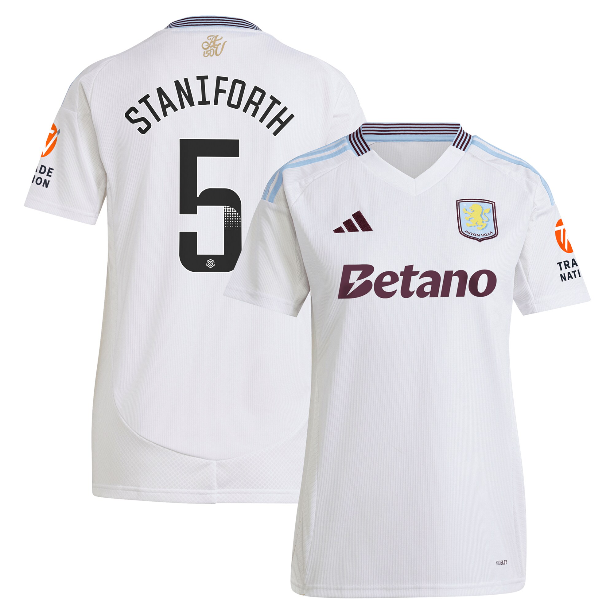 Aston Villa aston villa wsl adidas away shirt 2024-25 – womens with staniforth 5 printing Collection | AVFC Jerseys & Fan Gear