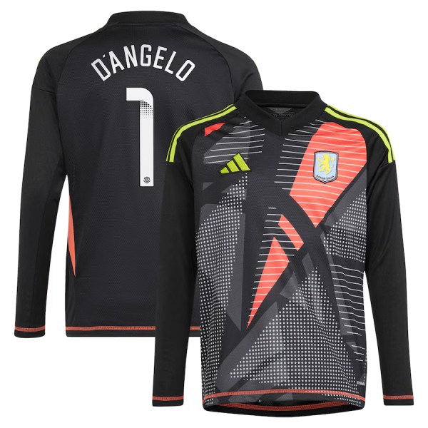 Aston Villa aston villa wsl adidas goalkeeper shirt 2024-25 – long sleeve – kids with d8217angelo 1 printing Collection | AVFC Jerseys & Fan Gear