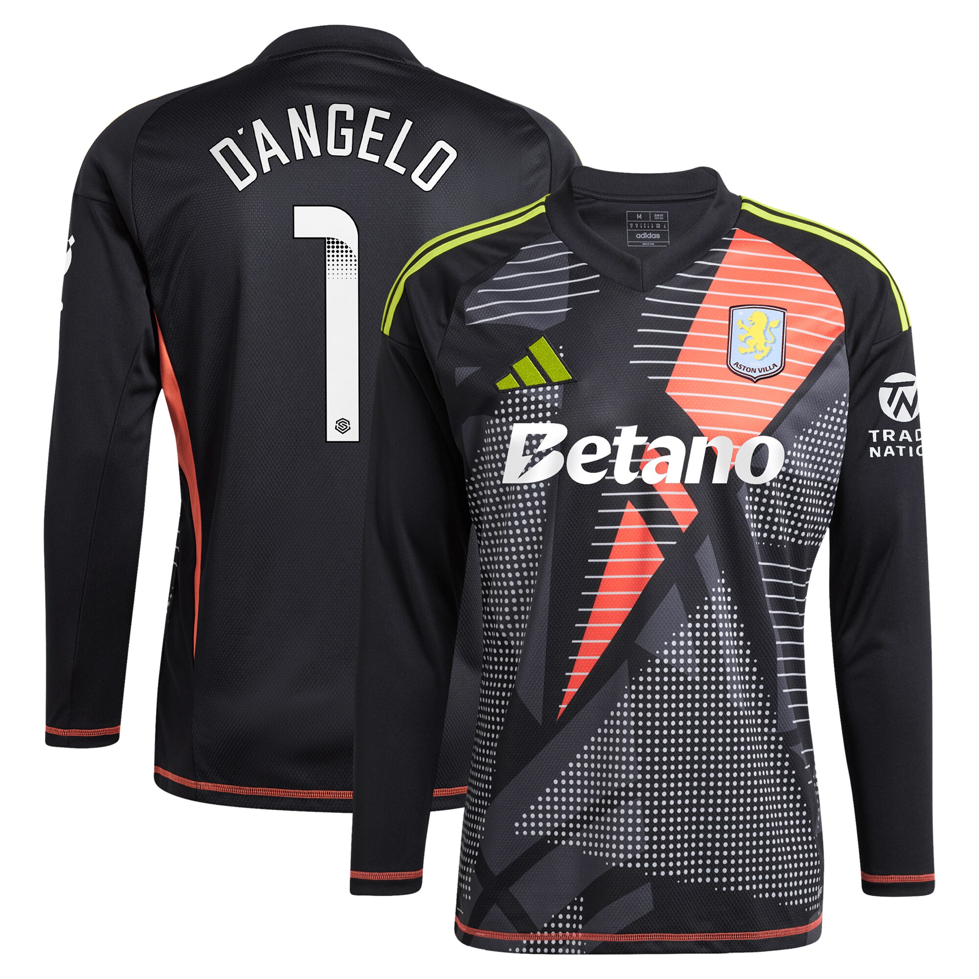 Aston Villa aston villa wsl adidas goalkeeper shirt 2024-25 – long sleeve with d8217angelo 1 printing Collection | AVFC Jerseys & Fan Gear