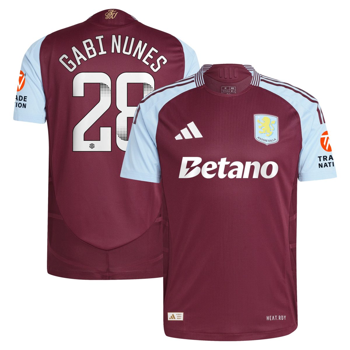 Aston Villa aston villa wsl adidas home authentic shirt 2024-25 with gabi nunes 28 printing Collection | AVFC Jerseys & Fan Gear