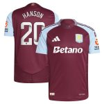 Aston Villa aston villa wsl adidas home authentic shirt 2024-25 with hanson 20 printing Collection | AVFC Jerseys & Fan Gear
