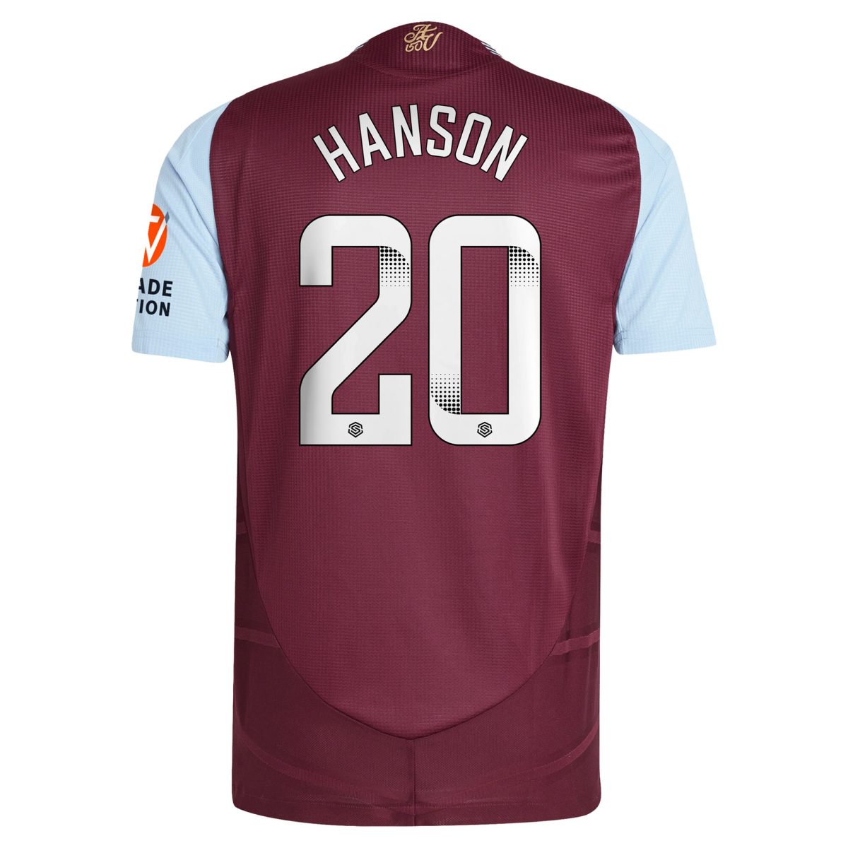 Aston Villa aston villa wsl adidas home authentic shirt 2024-25 with hanson 20 printing Collection | AVFC Jerseys & Fan Gear
