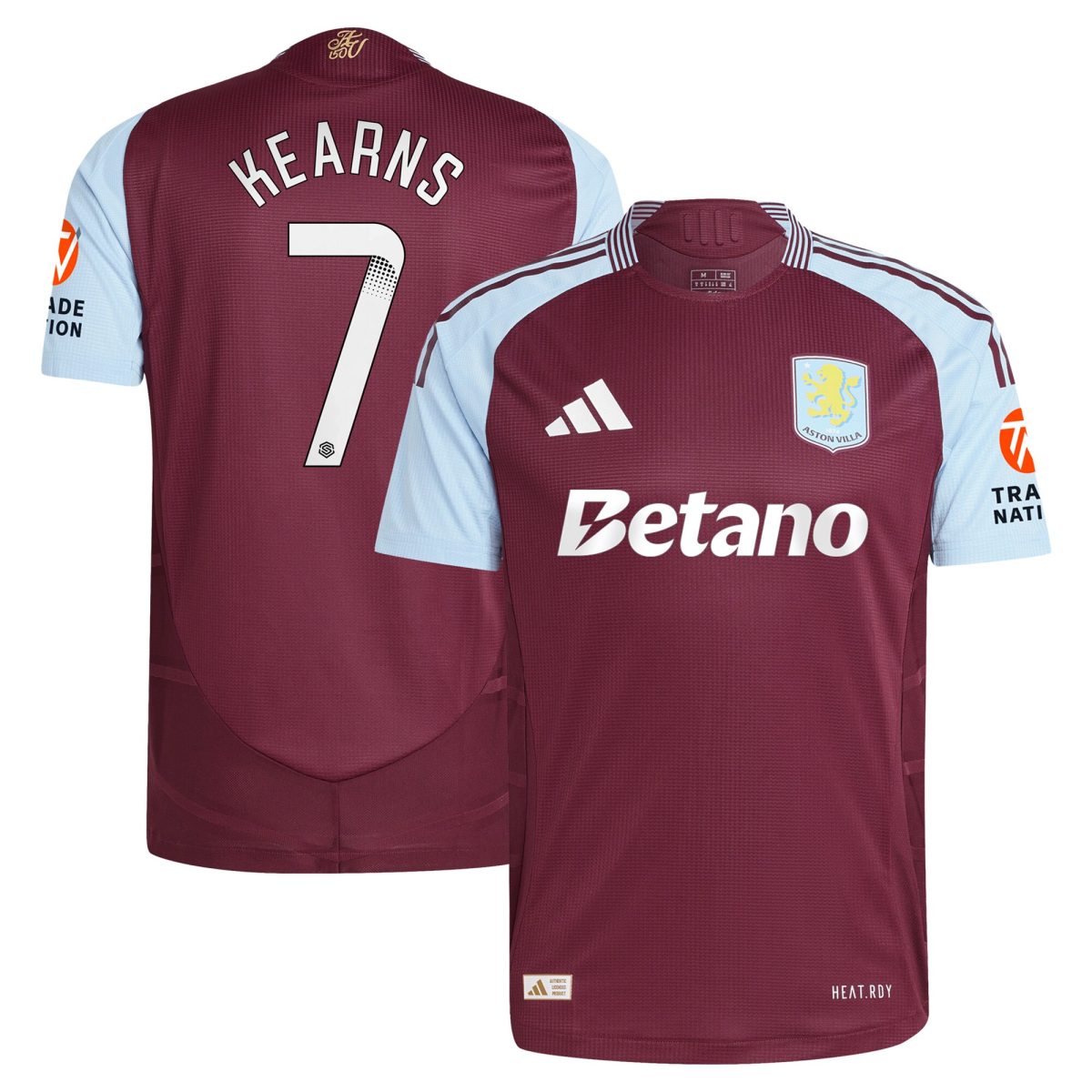 Aston Villa aston villa wsl adidas home authentic shirt 2024-25 with kearns 7 printing Collection | AVFC Jerseys & Fan Gear