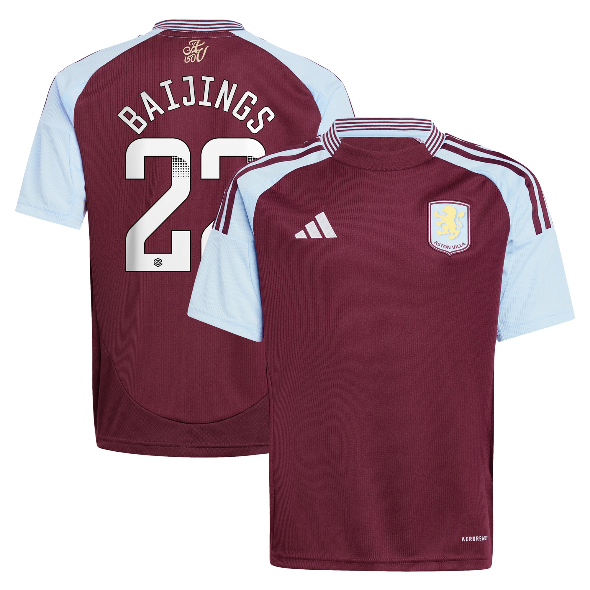 Aston Villa aston villa wsl adidas home shirt 2024-25 – kids with baijings 22 printing Collection | AVFC Jerseys & Fan Gear