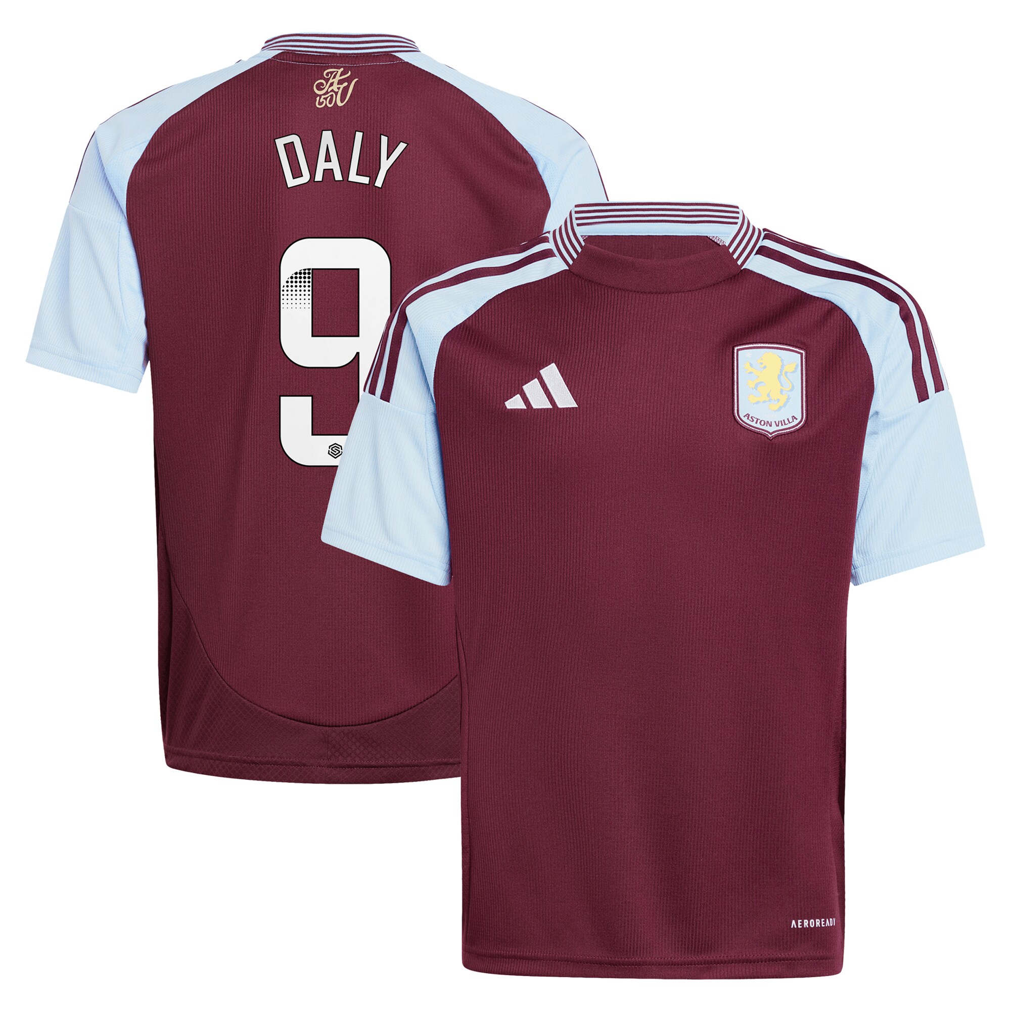 Aston Villa aston villa wsl adidas home shirt 2024-25 – kids with daly 9 printing Collection | AVFC Jerseys & Fan Gear