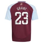 Aston Villa aston villa wsl adidas home shirt 2024-25 – kids with grant 23 printing Collection | AVFC Jerseys & Fan Gear