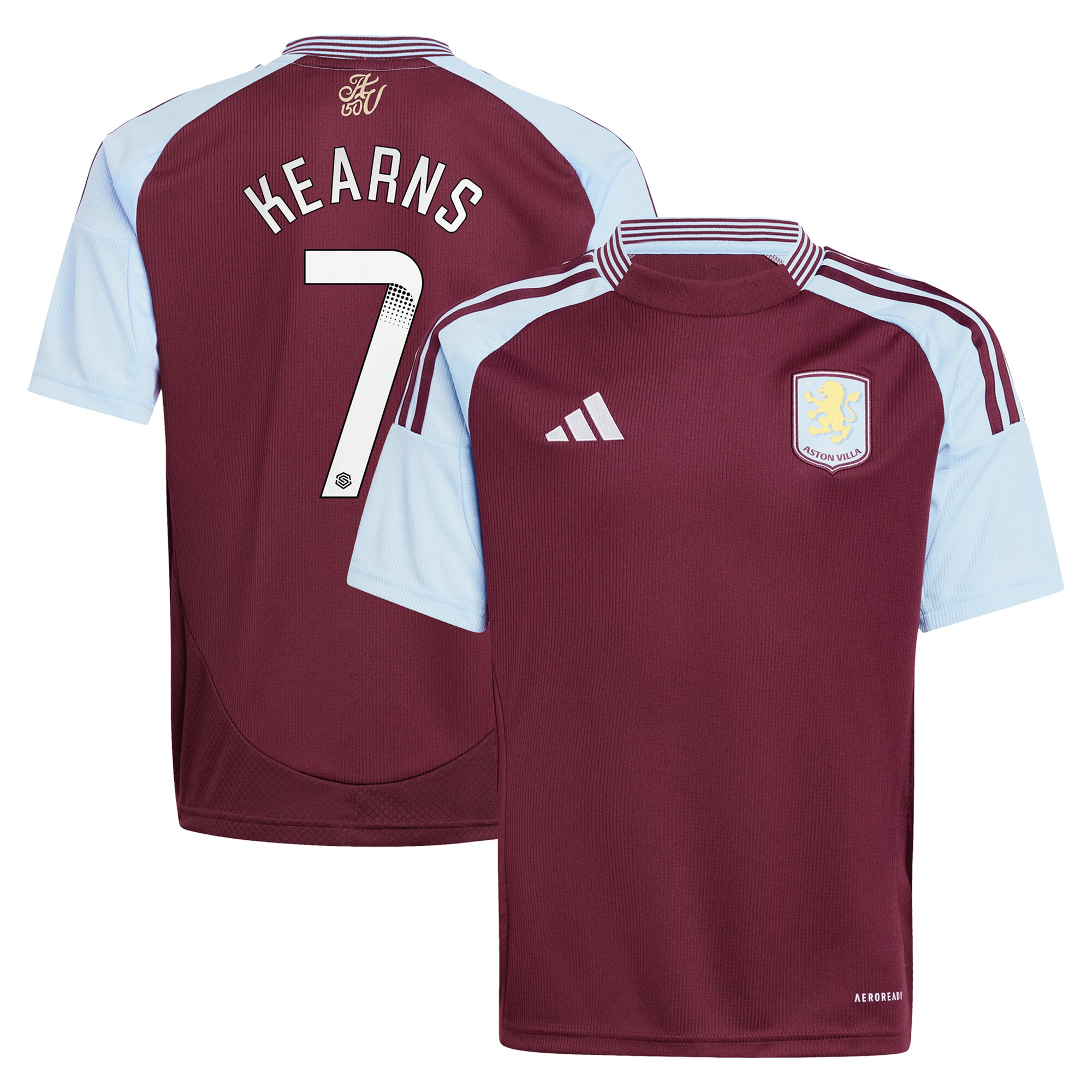 Aston Villa aston villa wsl adidas home shirt 2024-25 – kids with kearns 7 printing Collection | AVFC Jerseys & Fan Gear