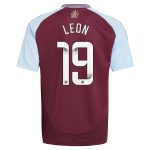 Aston Villa aston villa wsl adidas home shirt 2024-25 – kids with leon 19 printing Collection | AVFC Jerseys & Fan Gear