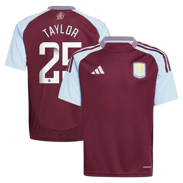 Aston Villa aston villa wsl adidas home shirt 2024-25 – kids with taylor 25 printing Collection | AVFC Jerseys & Fan Gear