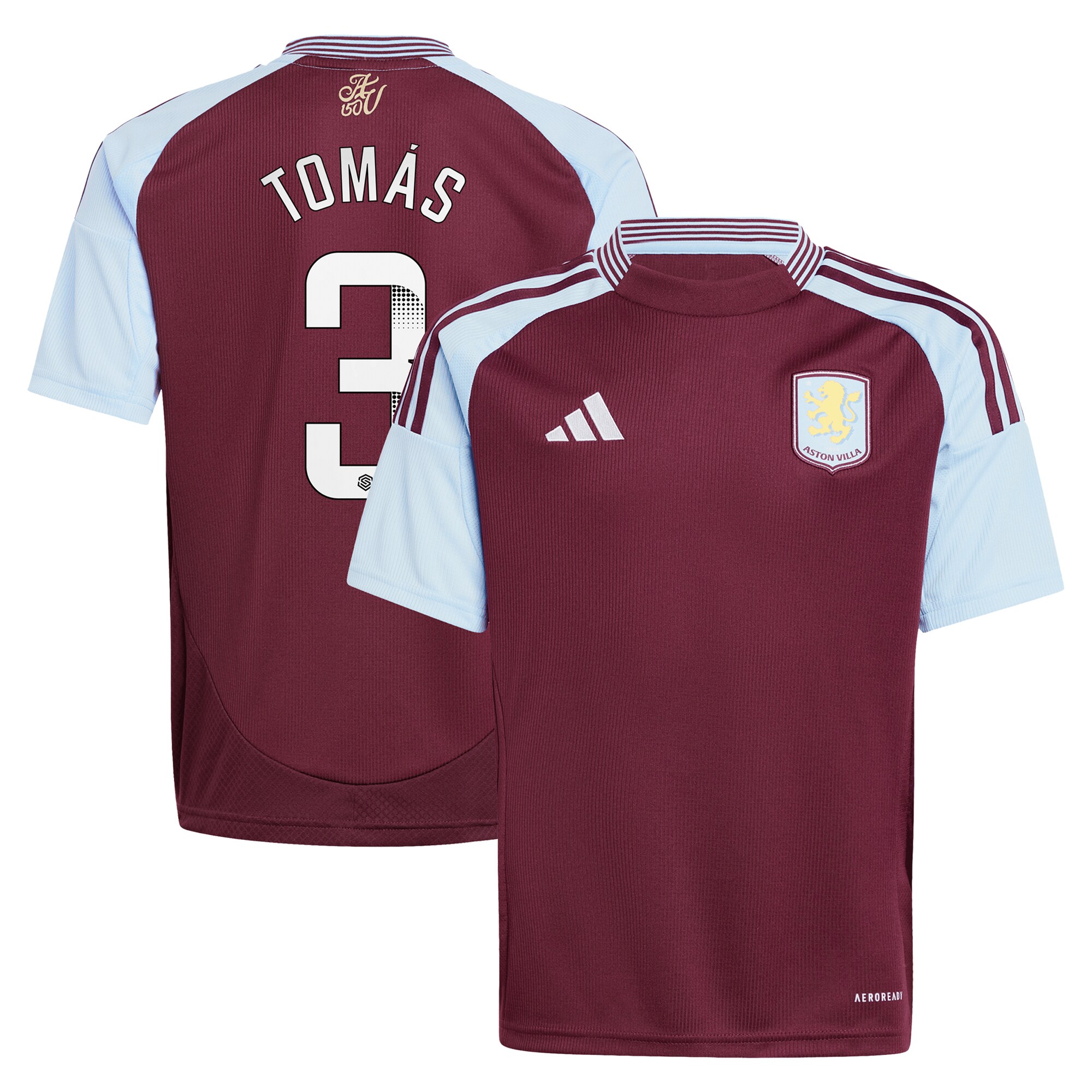 Aston Villa aston villa wsl adidas home shirt 2024-25 – kids with tomás 3 printing Collection | AVFC Jerseys & Fan Gear