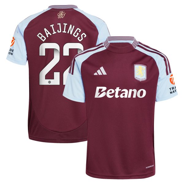 Aston Villa aston villa wsl adidas home shirt 2024-25 with baijings 22 printing Collection | AVFC Jerseys & Fan Gear