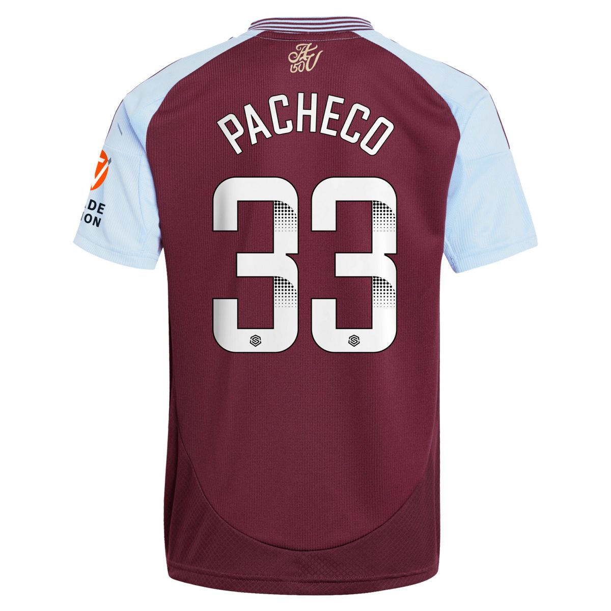 Aston Villa aston villa wsl adidas home shirt 2024-25 with pacheco 33 printing Collection | AVFC Jerseys & Fan Gear
