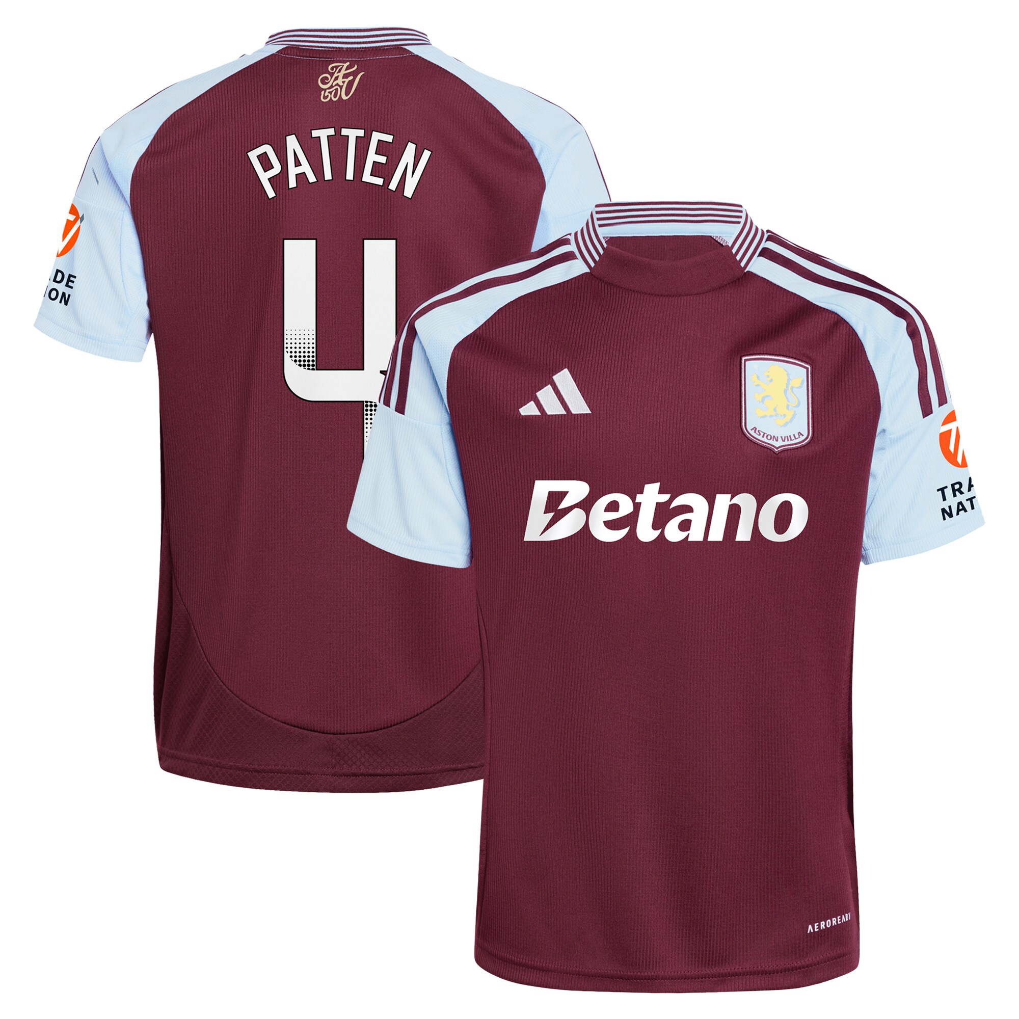 Aston Villa aston villa wsl adidas home shirt 2024-25 with patten 4 printing Collection | AVFC Jerseys & Fan Gear