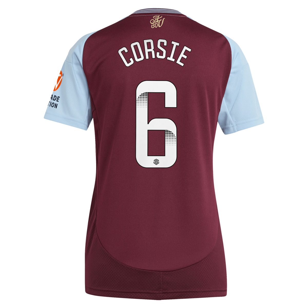 Aston Villa aston villa wsl adidas home shirt 2024-25 – womens with corsie 6 printing Collection | AVFC Jerseys & Fan Gear