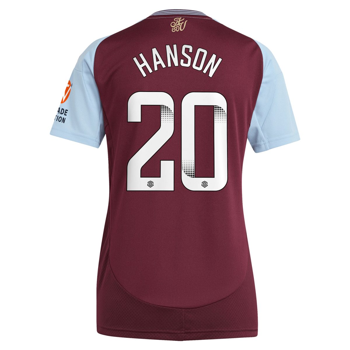 Aston Villa aston villa wsl adidas home shirt 2024-25 – womens with hanson 20 printing Collection | AVFC Jerseys & Fan Gear