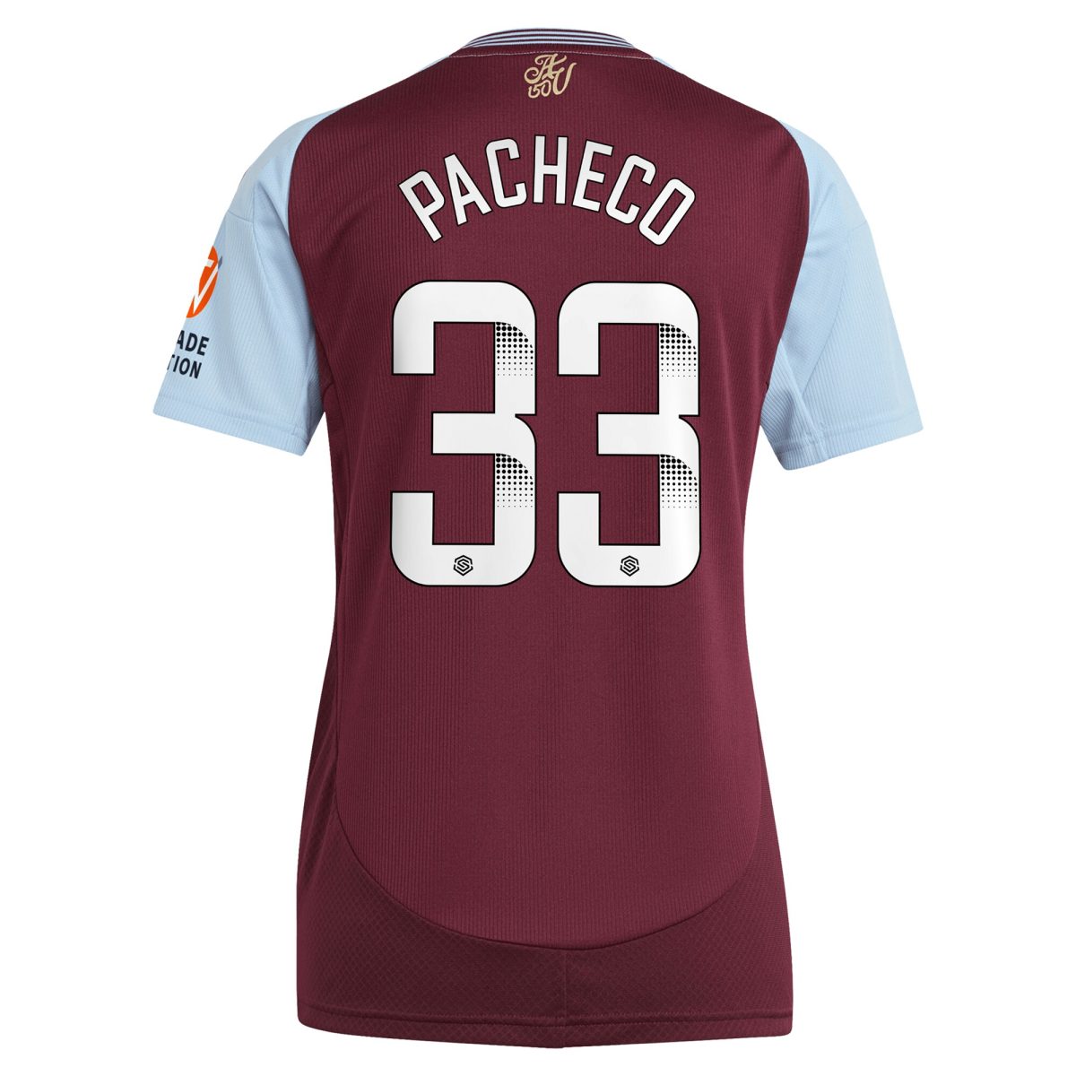 Aston Villa aston villa wsl adidas home shirt 2024-25 – womens with pacheco 33 printing Collection | AVFC Jerseys & Fan Gear
