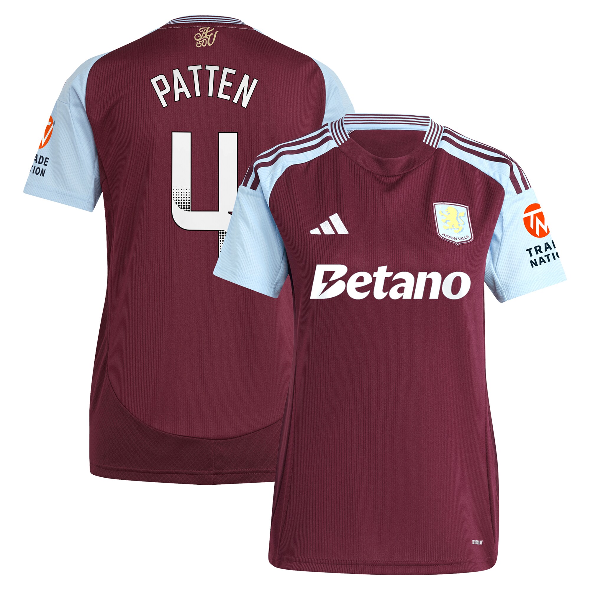 Aston Villa aston villa wsl adidas home shirt 2024-25 – womens with patten 4 printing Collection | AVFC Jerseys & Fan Gear