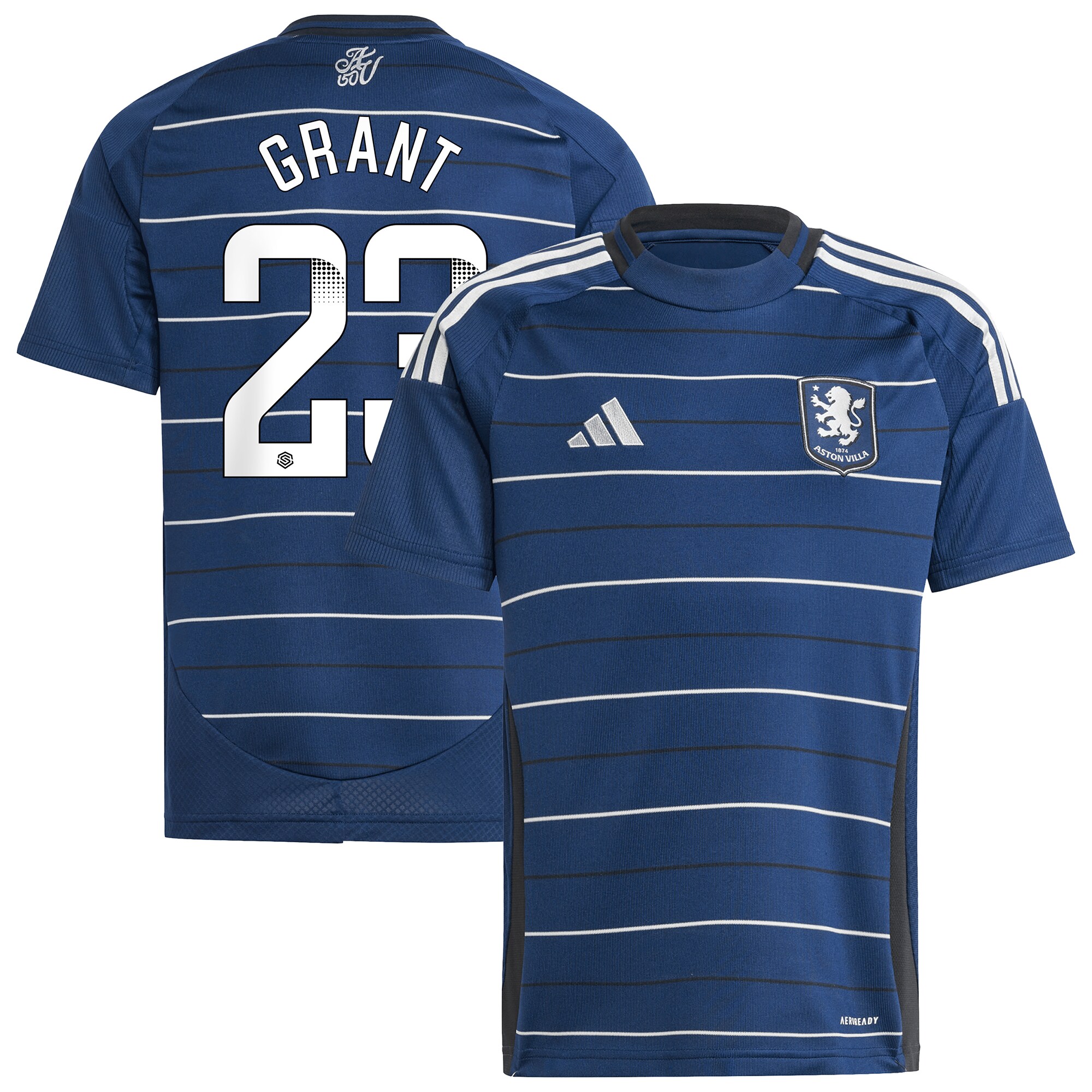 Aston Villa aston villa wsl adidas third shirt 2024-25 – kids with grant 23 printing Collection | AVFC Jerseys & Fan Gear