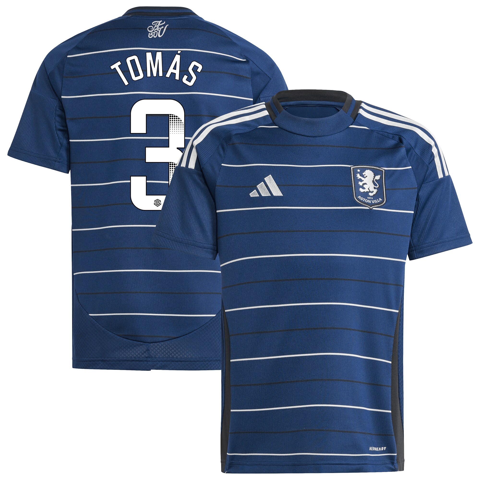 Aston Villa aston villa wsl adidas third shirt 2024-25 – kids with tomás 3 printing Collection | AVFC Jerseys & Fan Gear