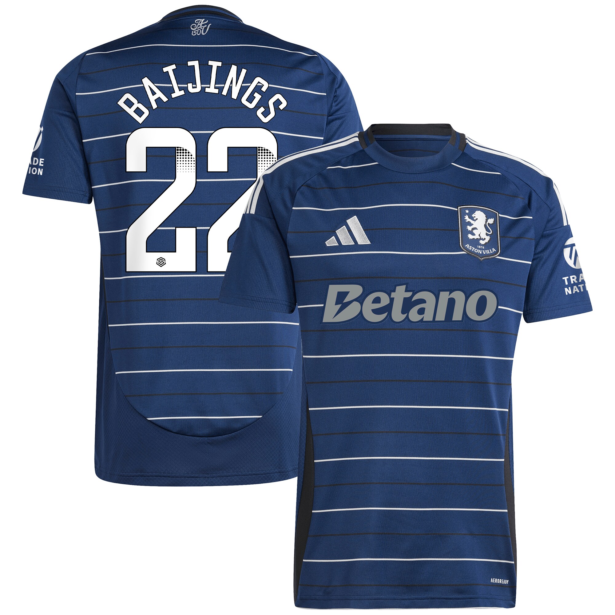 Aston Villa aston villa wsl adidas third shirt 2024-25 with baijings 22 printing Collection | AVFC Jerseys & Fan Gear