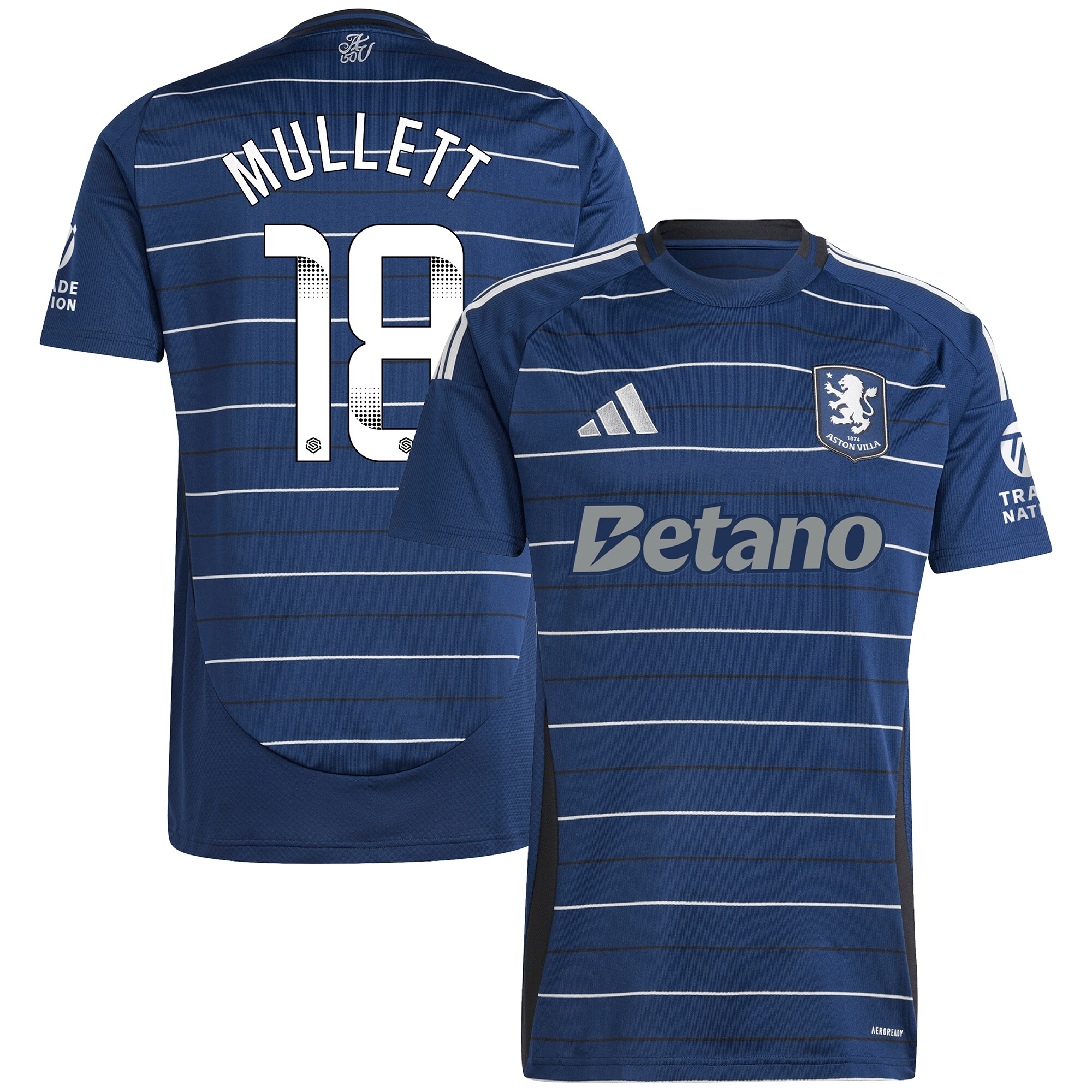 Aston Villa aston villa wsl adidas third shirt 2024-25 with mullett 18 printing Collection | AVFC Jerseys & Fan Gear