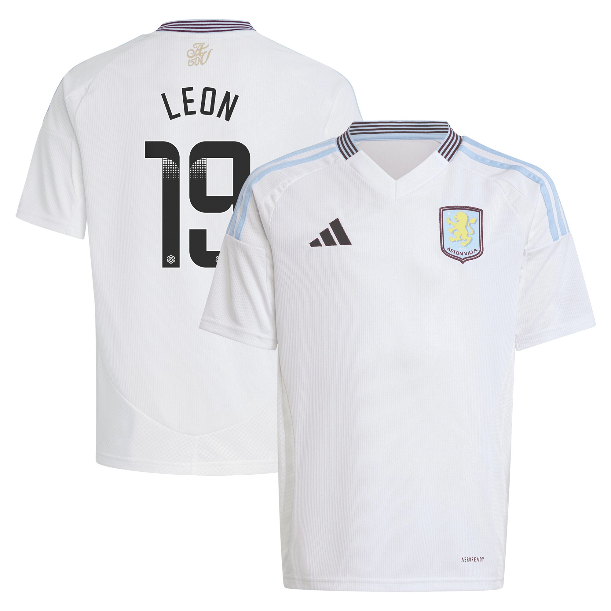 Aston Villa aston villa wsl away shirt 2024-25 – kids with leon 19 printing Collection | AVFC Jerseys & Fan Gear