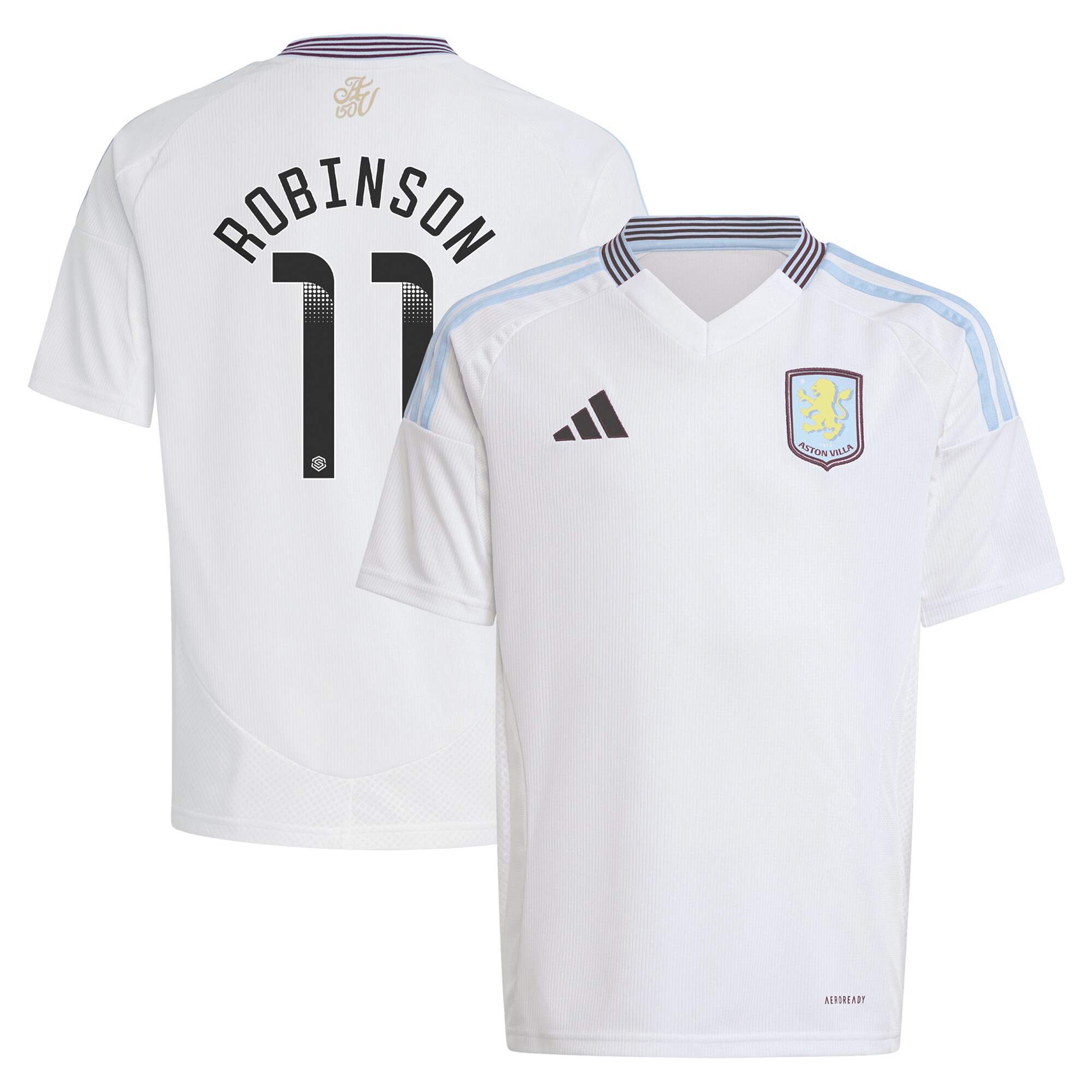 Aston Villa aston villa wsl away shirt 2024-25 – kids with robinson 11 printing Collection | AVFC Jerseys & Fan Gear