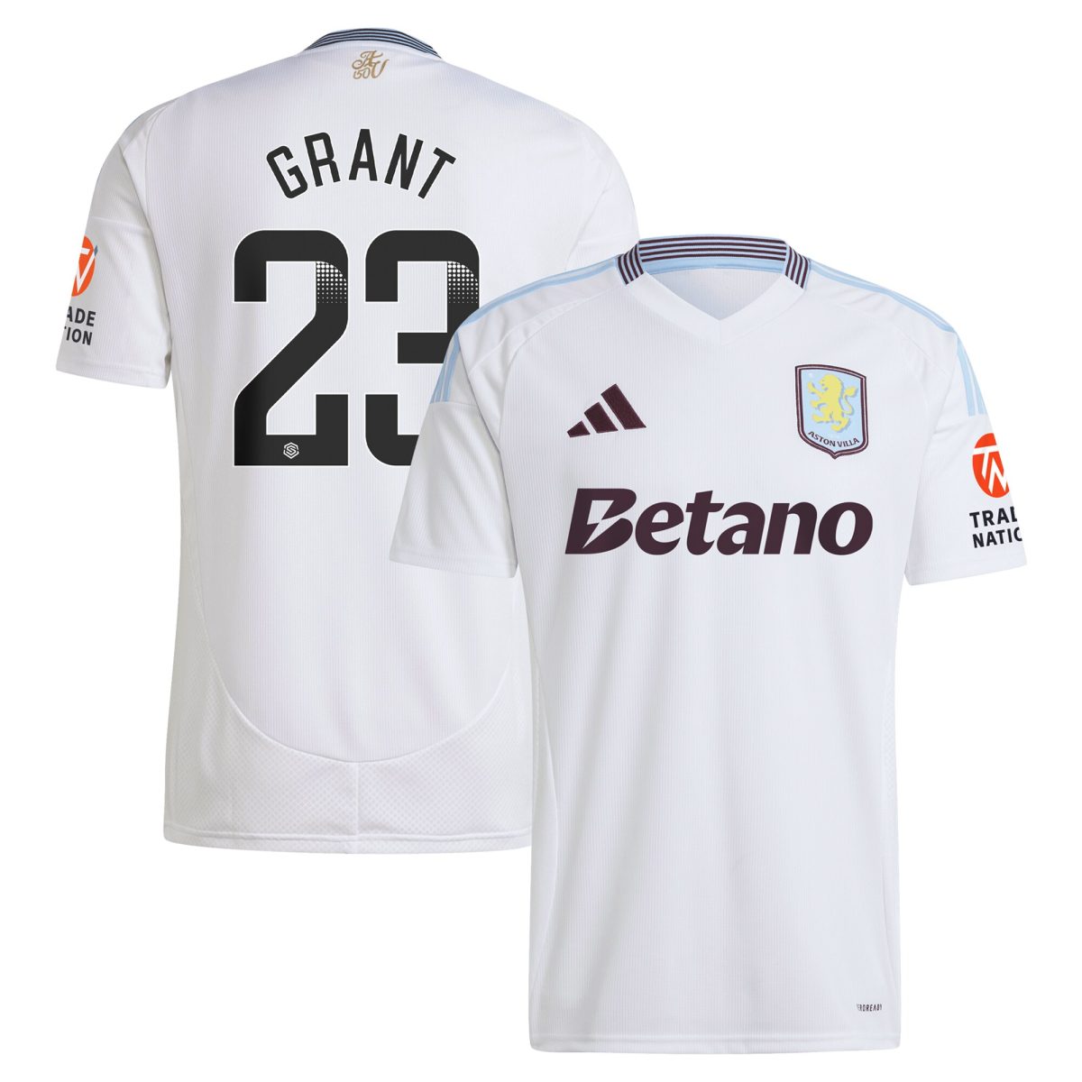 Aston Villa aston villa wsl away shirt 2024-25 with grant 23 printing Collection | AVFC Jerseys & Fan Gear