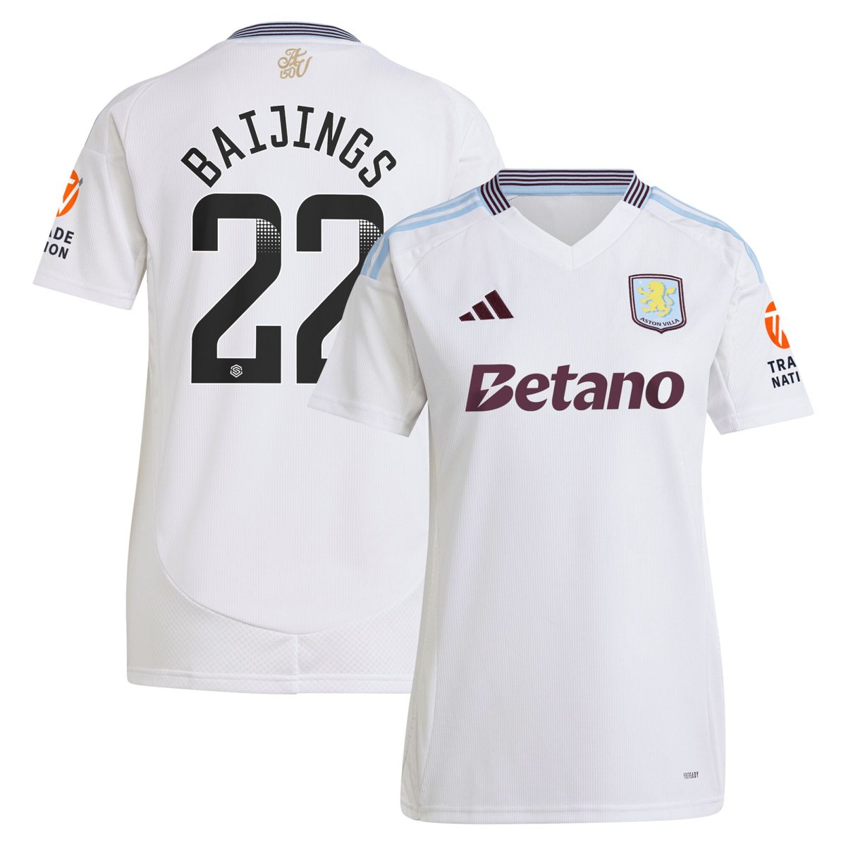 Aston Villa aston villa wsl away shirt 2024-25 – womens with baijings 22 printing Collection | AVFC Jerseys & Fan Gear