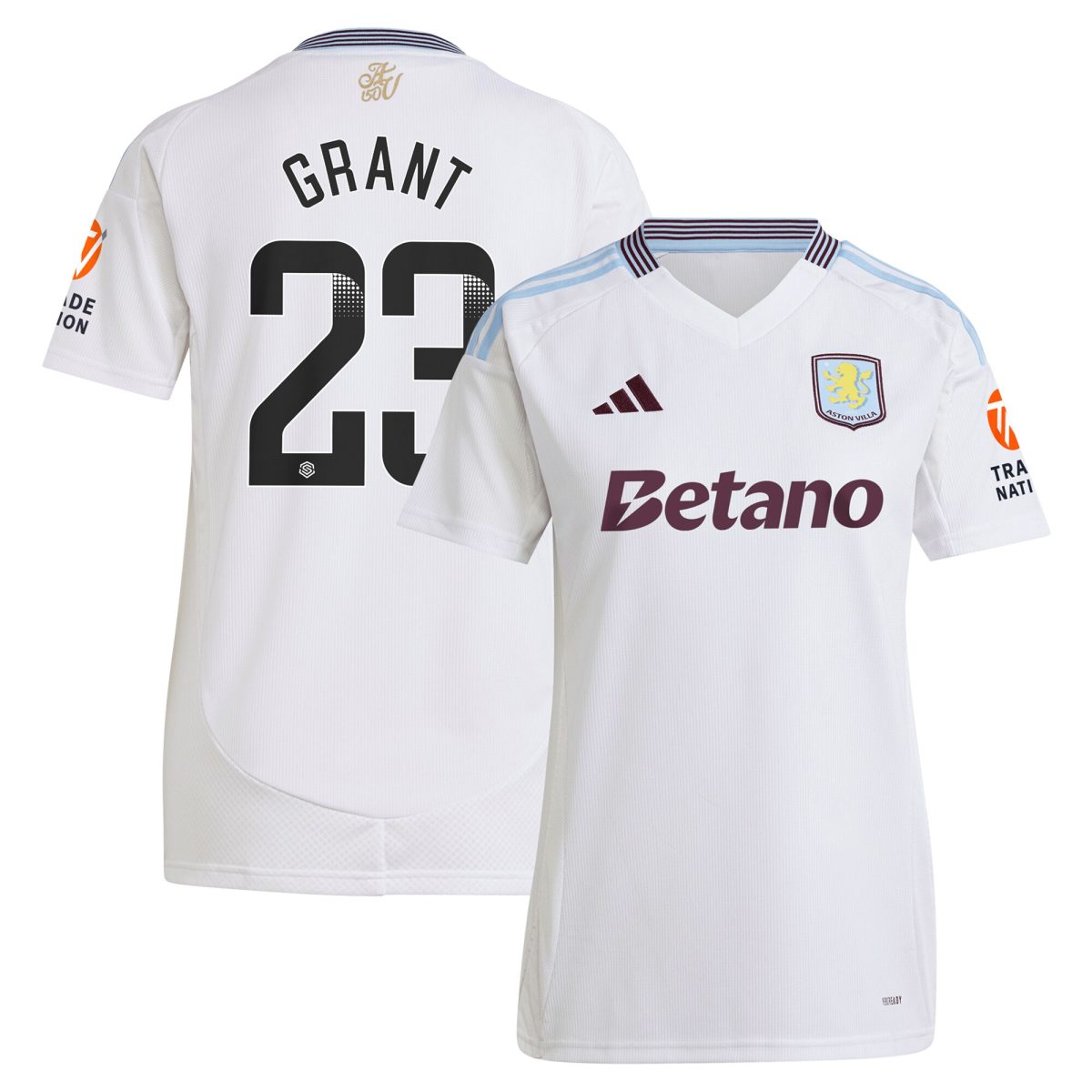 Aston Villa aston villa wsl away shirt 2024-25 – womens with grant 23 printing Collection | AVFC Jerseys & Fan Gear