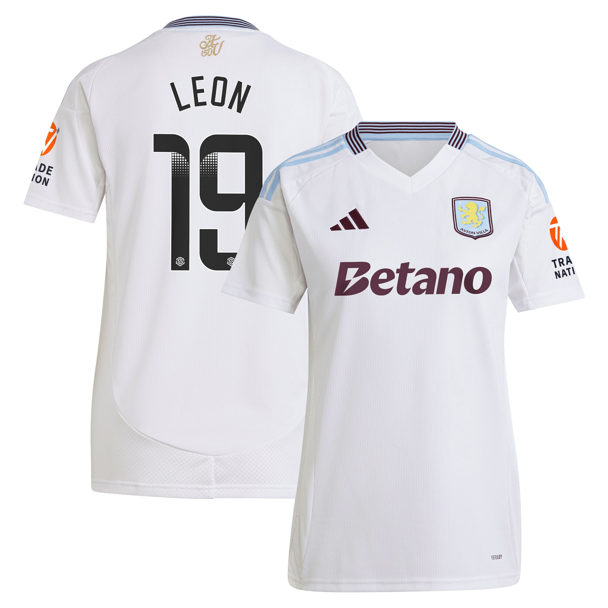 Aston Villa aston villa wsl away shirt 2024-25 – womens with leon 19 printing Collection | AVFC Jerseys & Fan Gear