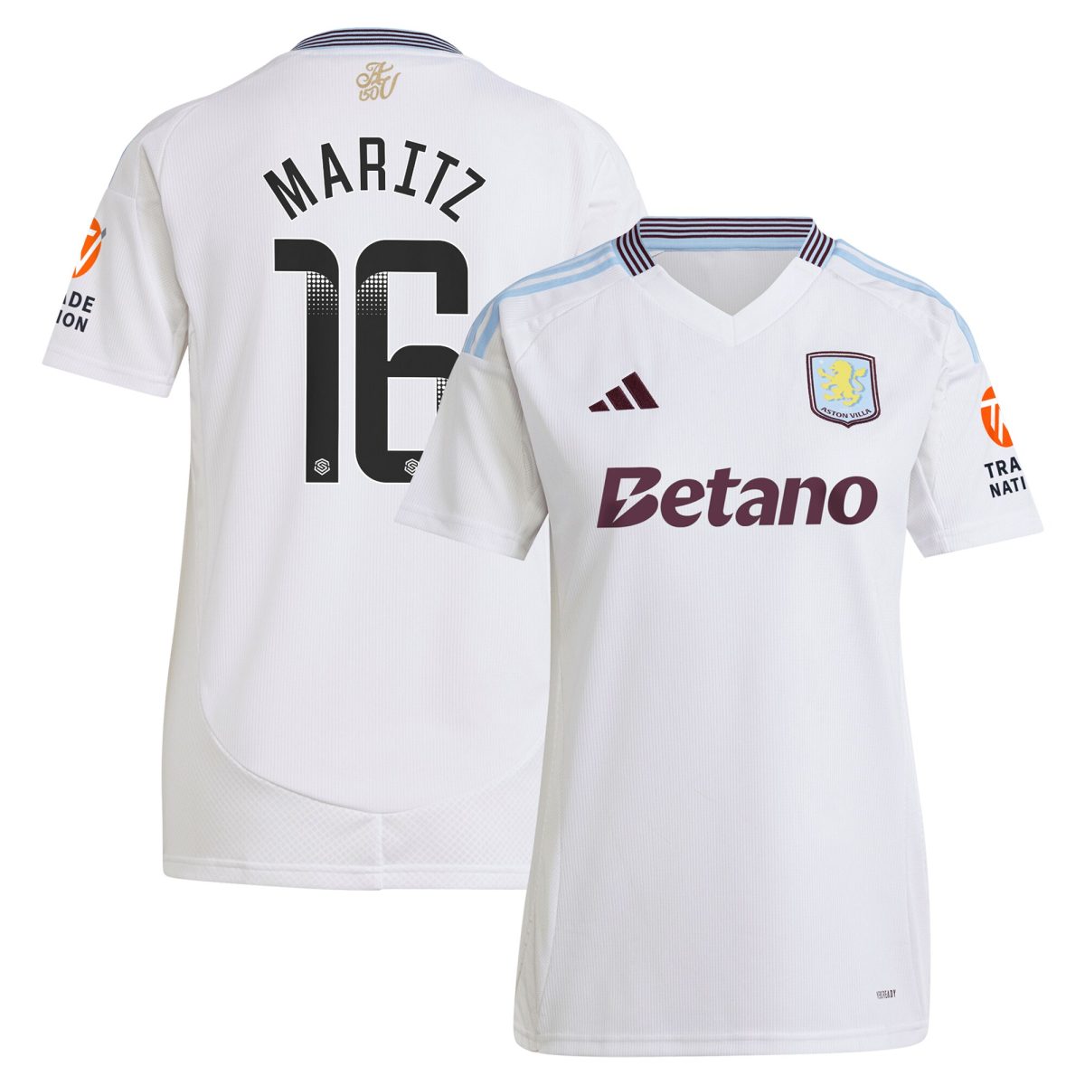 Aston Villa aston villa wsl away shirt 2024-25 – womens with maritz 16 printing Collection | AVFC Jerseys & Fan Gear